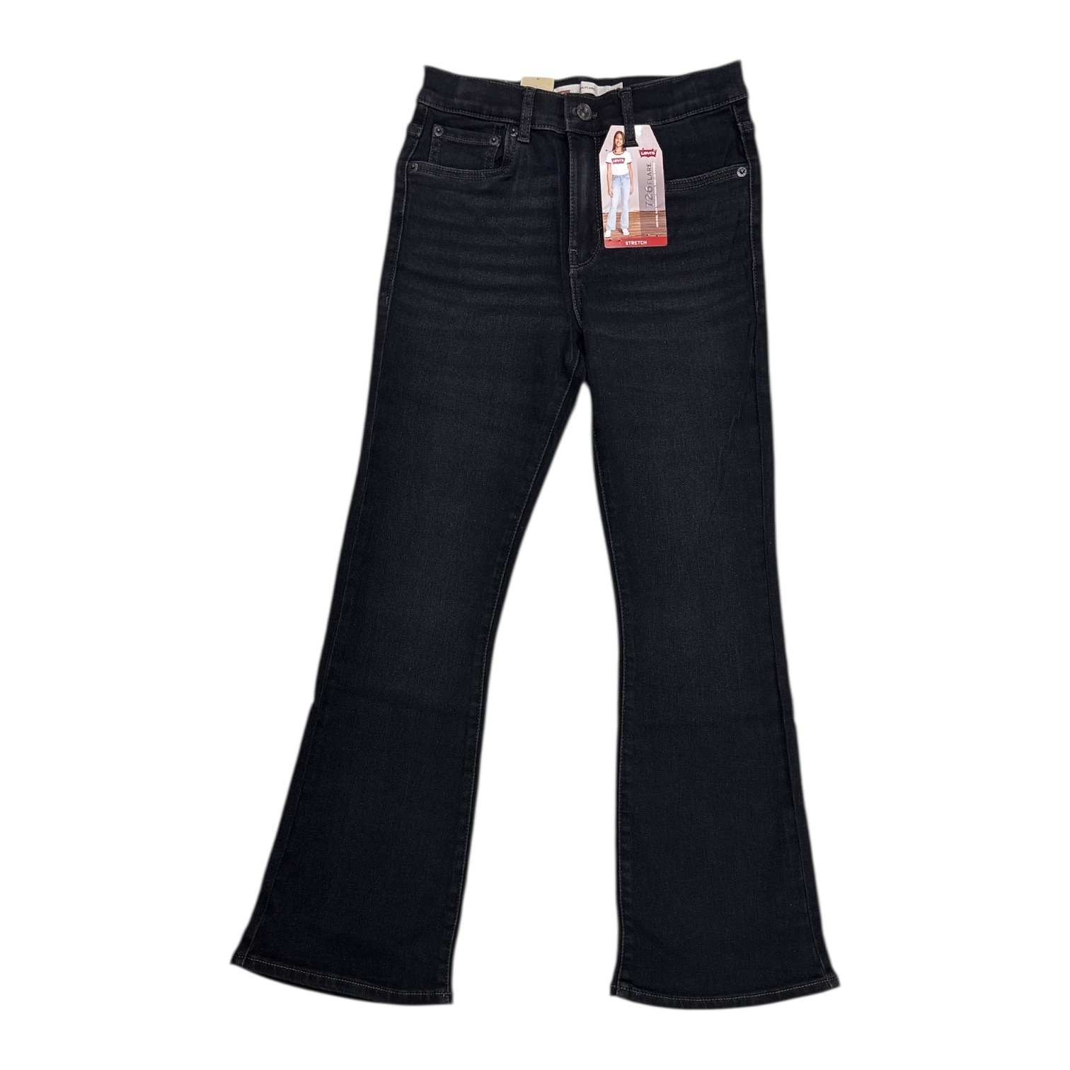 Levi's Girls High Rise Adjustable Waistband 726 Flare Jeans - Picture 2 of 7