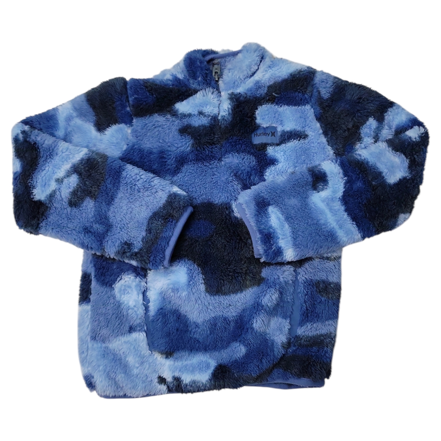 Hurley Boys Cozy Warm Sherpa Printed Quarter-Zip Jacket - Picture 4 of 7