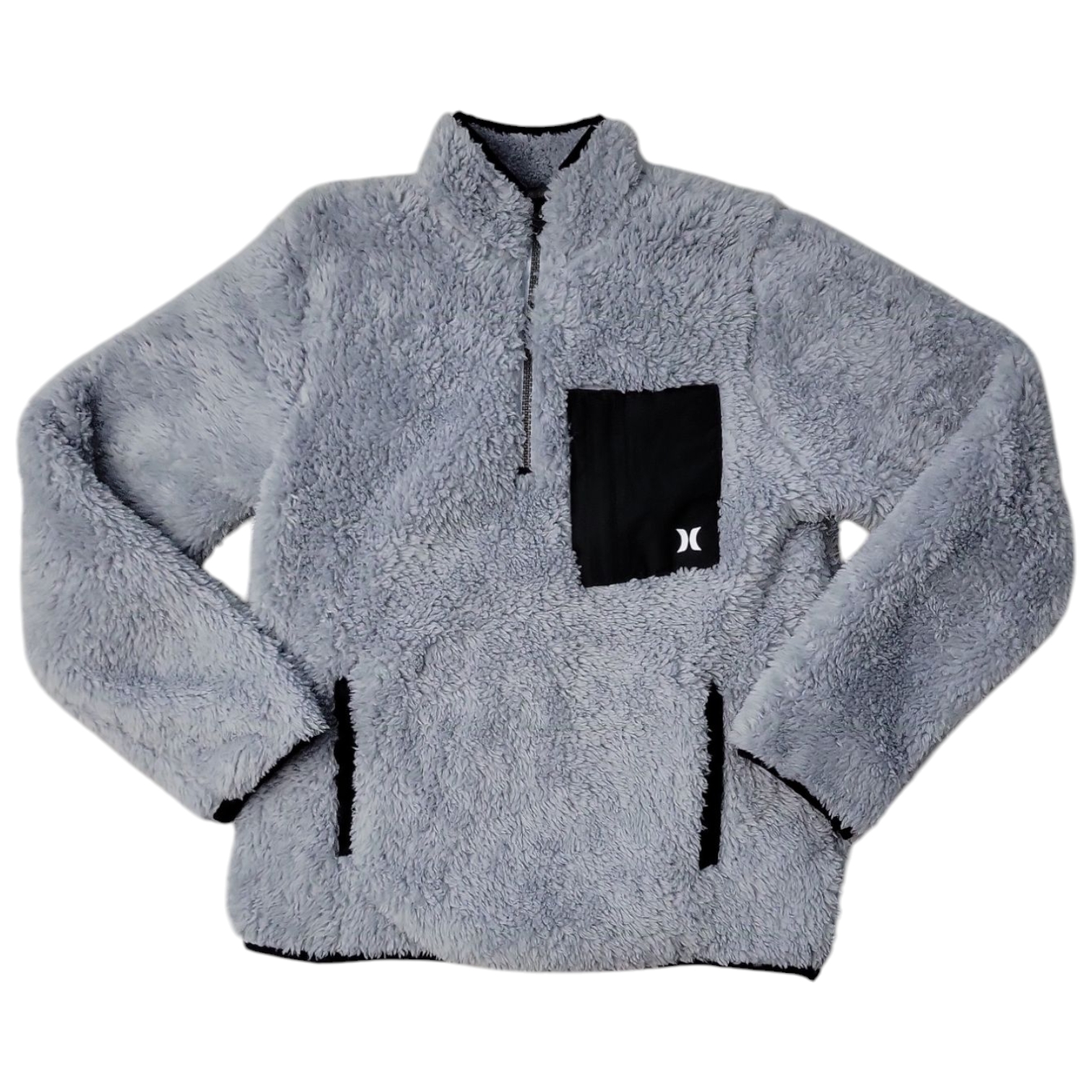 Hurley Boys Cozy Warm Sherpa Printed Quarter-Zip Jacket - Picture 7 of 7