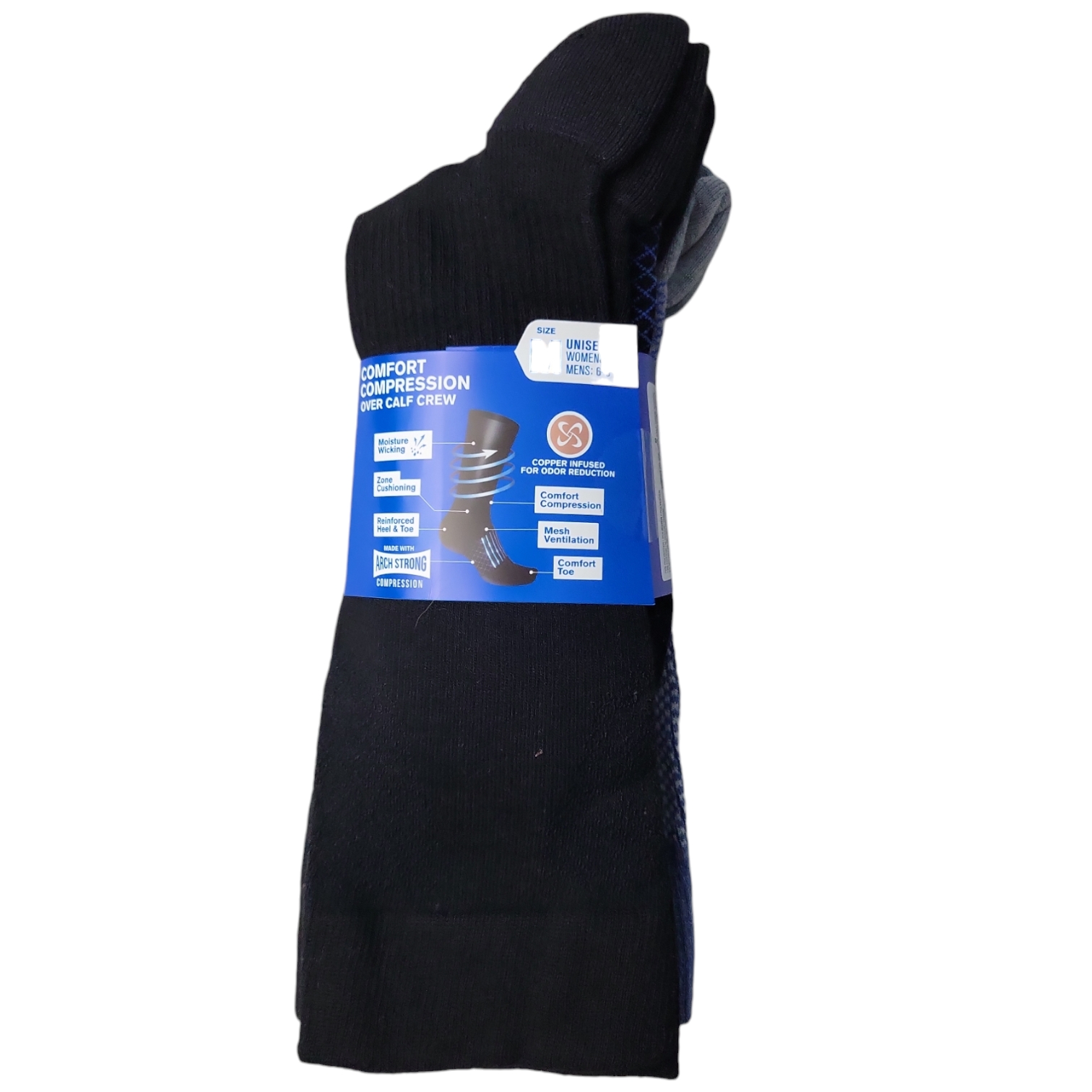 Copper Fit 4-Pack Unisex Compression Over the Calf Sock - Picture 3 of 6