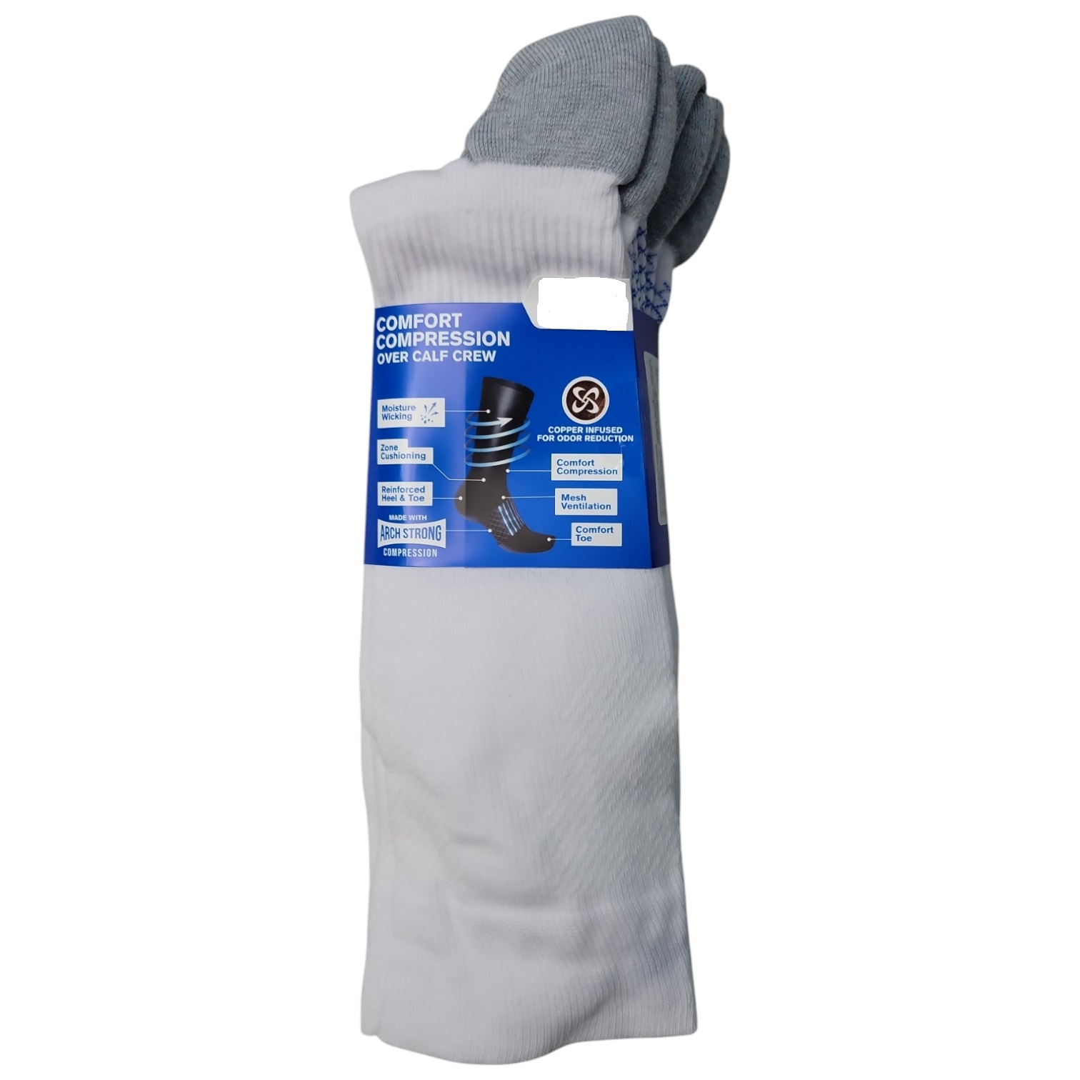 Copper Fit 4-Pack Unisex Compression Over the Calf Sock - Picture 6 of 6