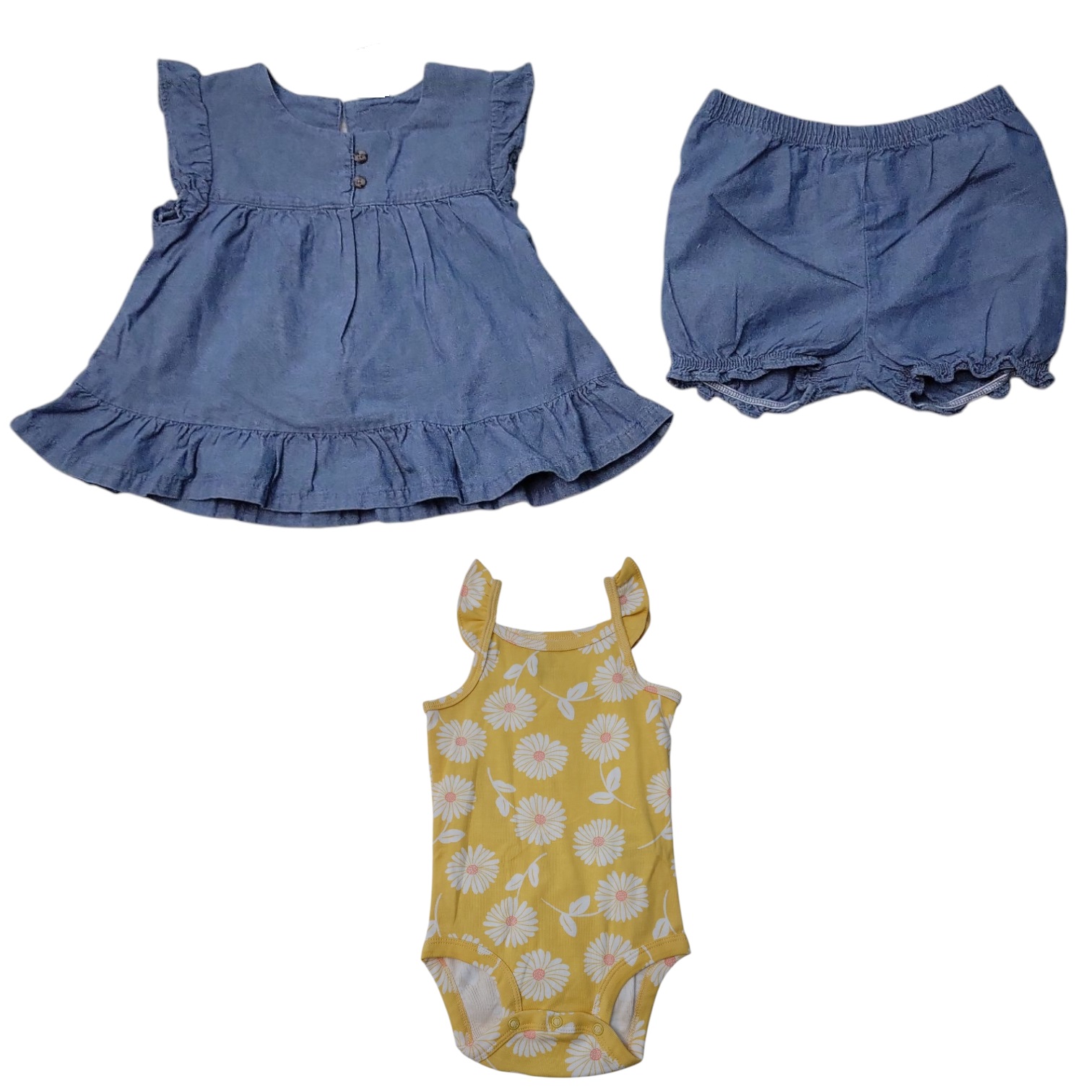Carter’s Baby Girls 3-Piece Cotton Snug Fit Outfit Set