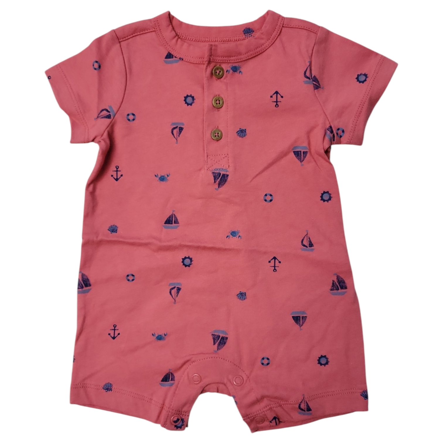 Carter's Baby Boy Breathable Short Sleeve Snug Fit Romper - Picture 10 of 10