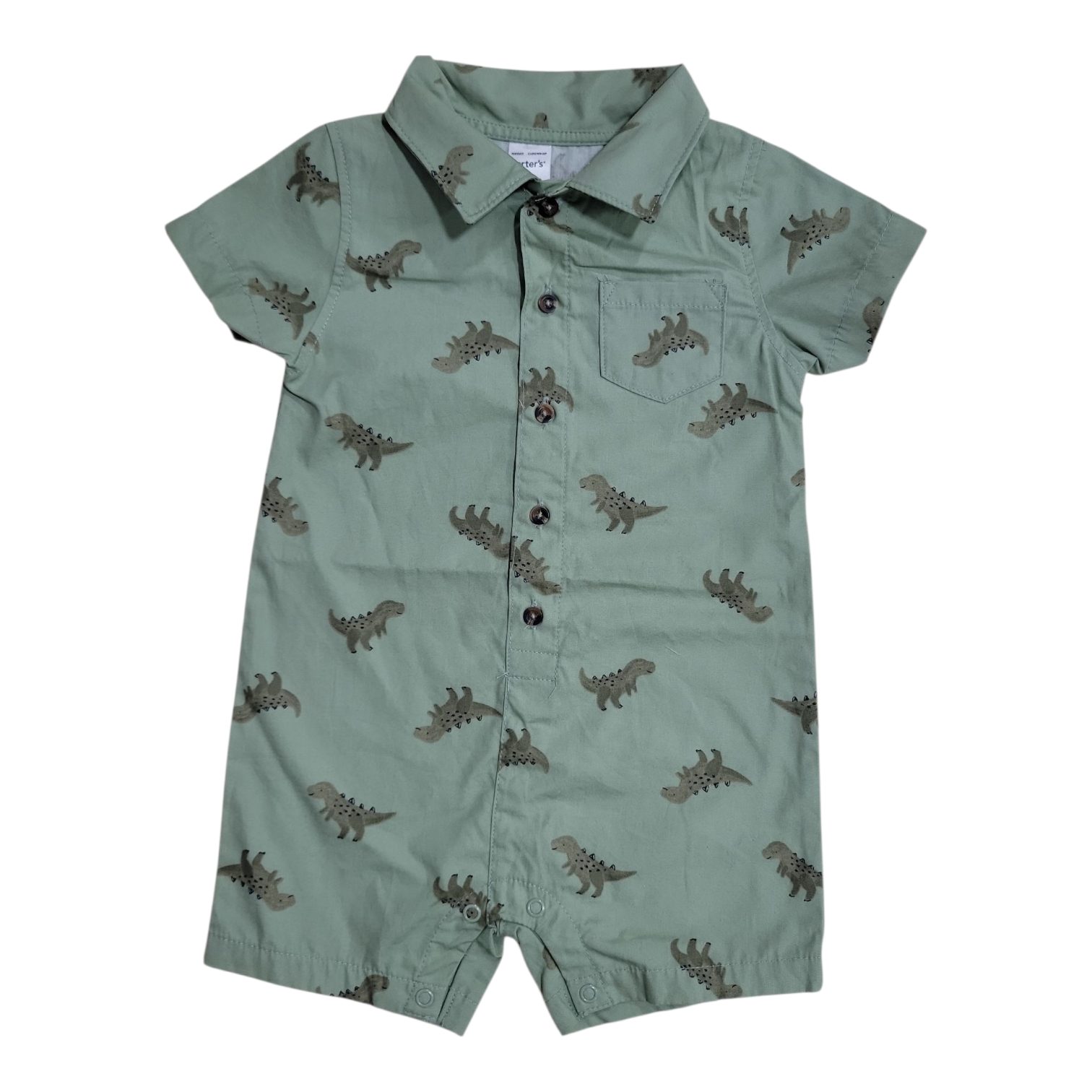 Carter's Baby Boy Breathable Short Sleeve Snug Fit Romper - Picture 6 of 10