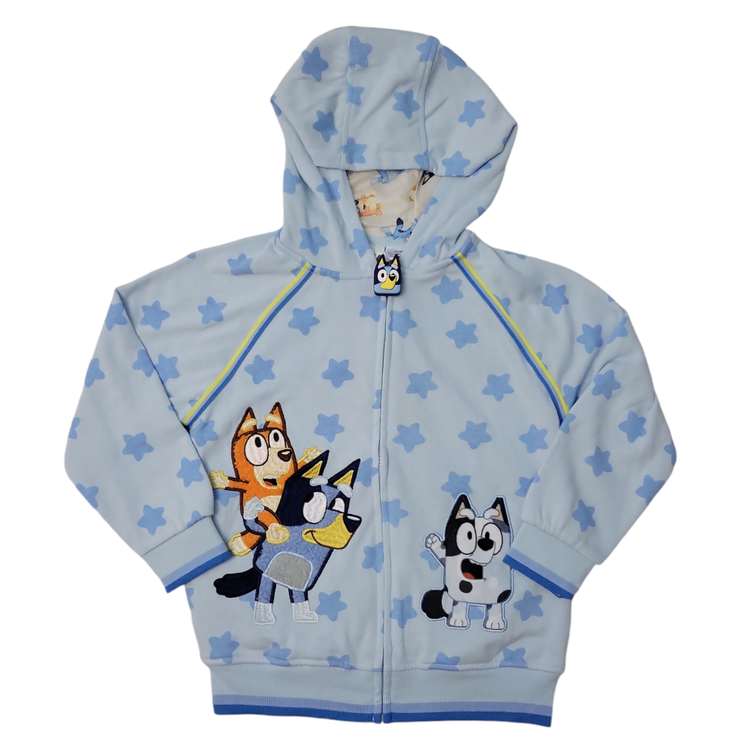 Character Boys Soft Fleece Full Zip Side Pockets Embroidered Details Hoodie - Picture 6 of 9