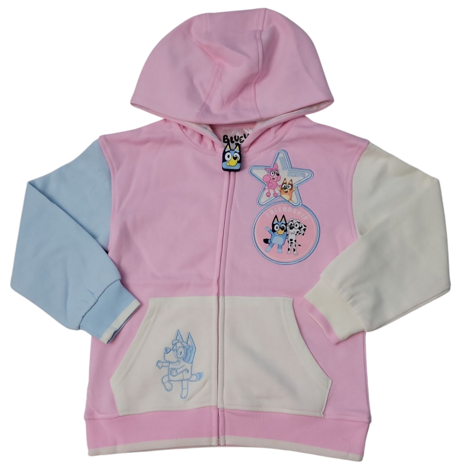 Character Girl's Full-Zip Soft Fleece Embroidered Hoodie - Picture 3 of 9