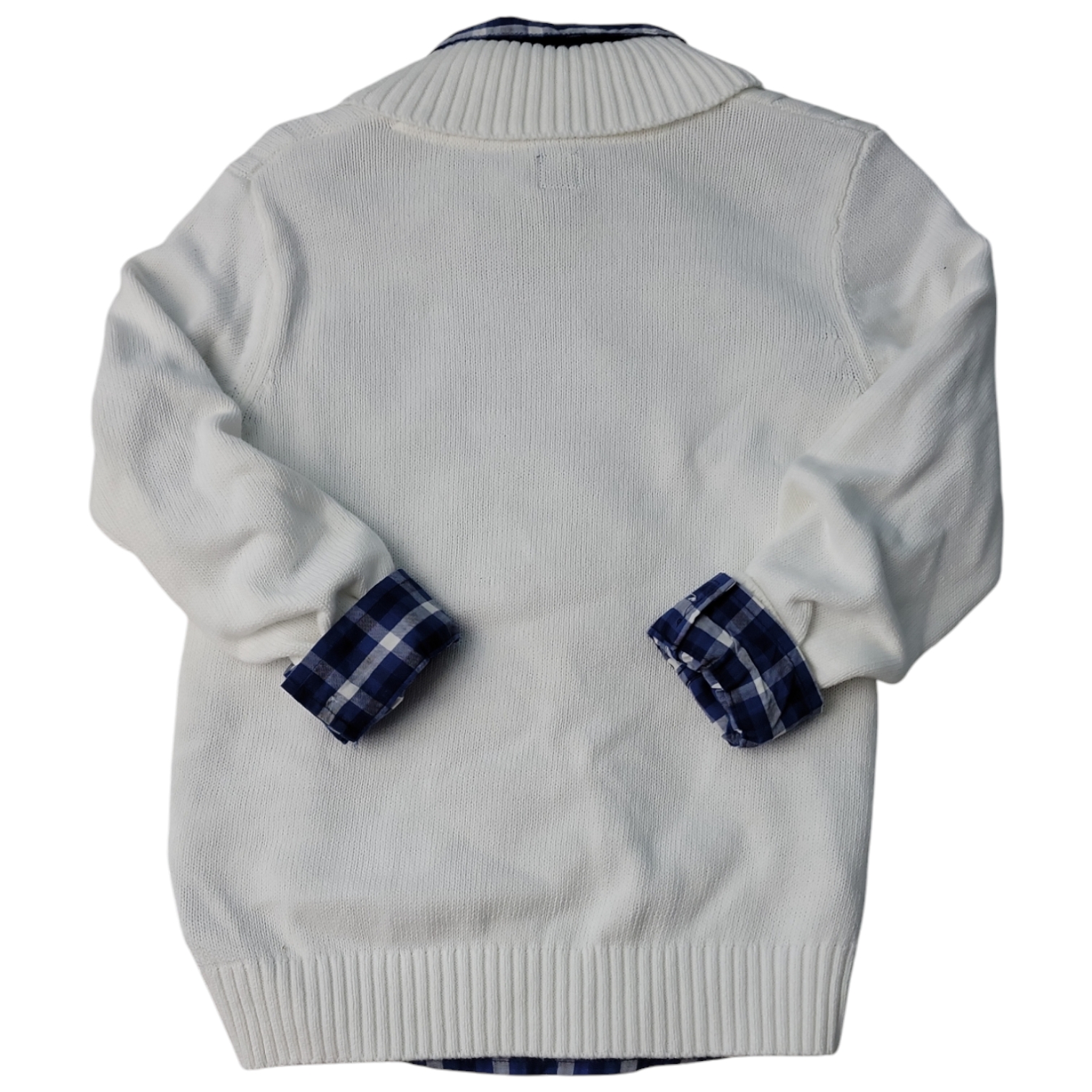 Gap Kids Boys Cable Knit Sweater & Button Up Dress Shirt, 2 Piece Set - Picture 8 of 8
