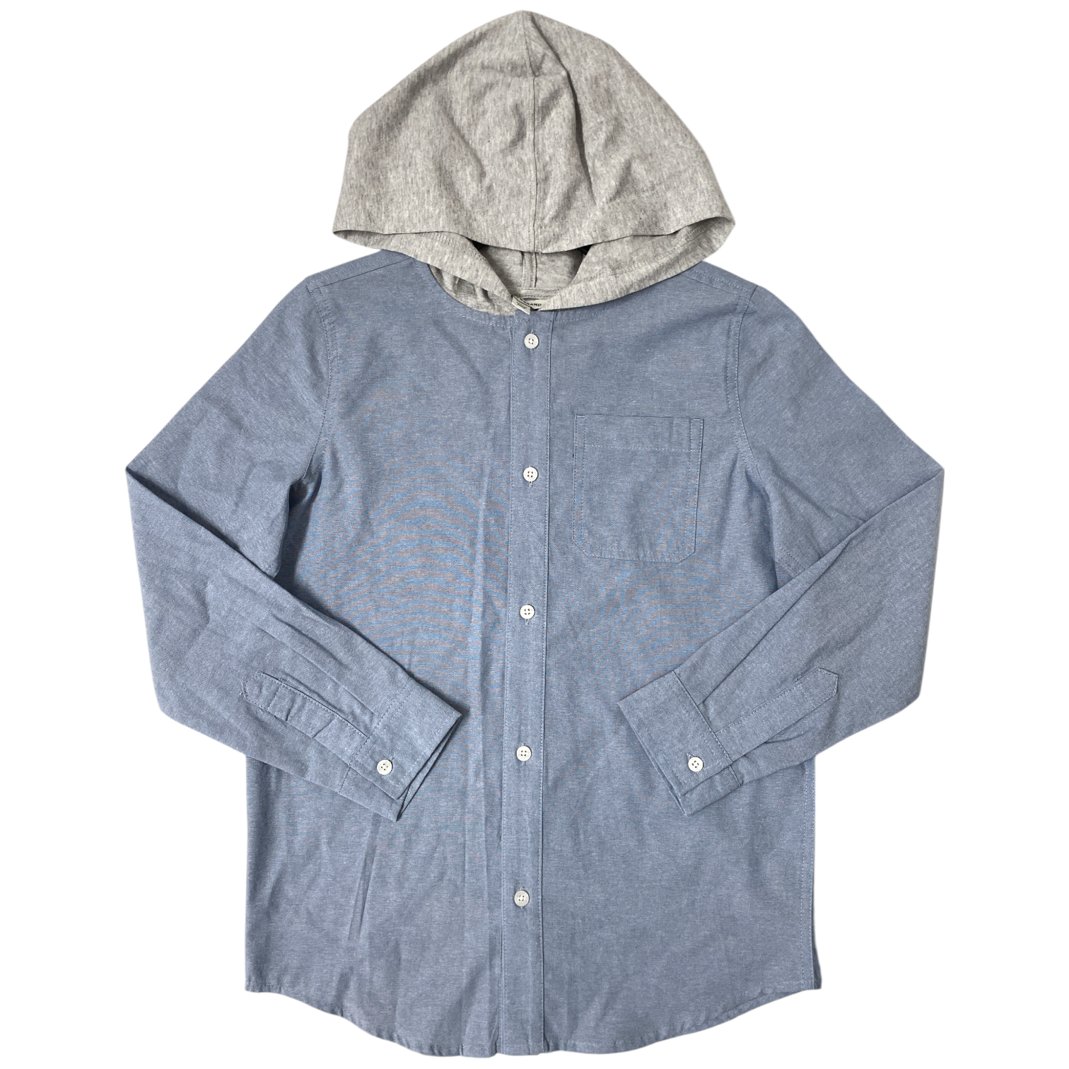 Lucky Brand Boys Hooded Long Sleeve Button Down Woven Shirt - Picture 2 of 7