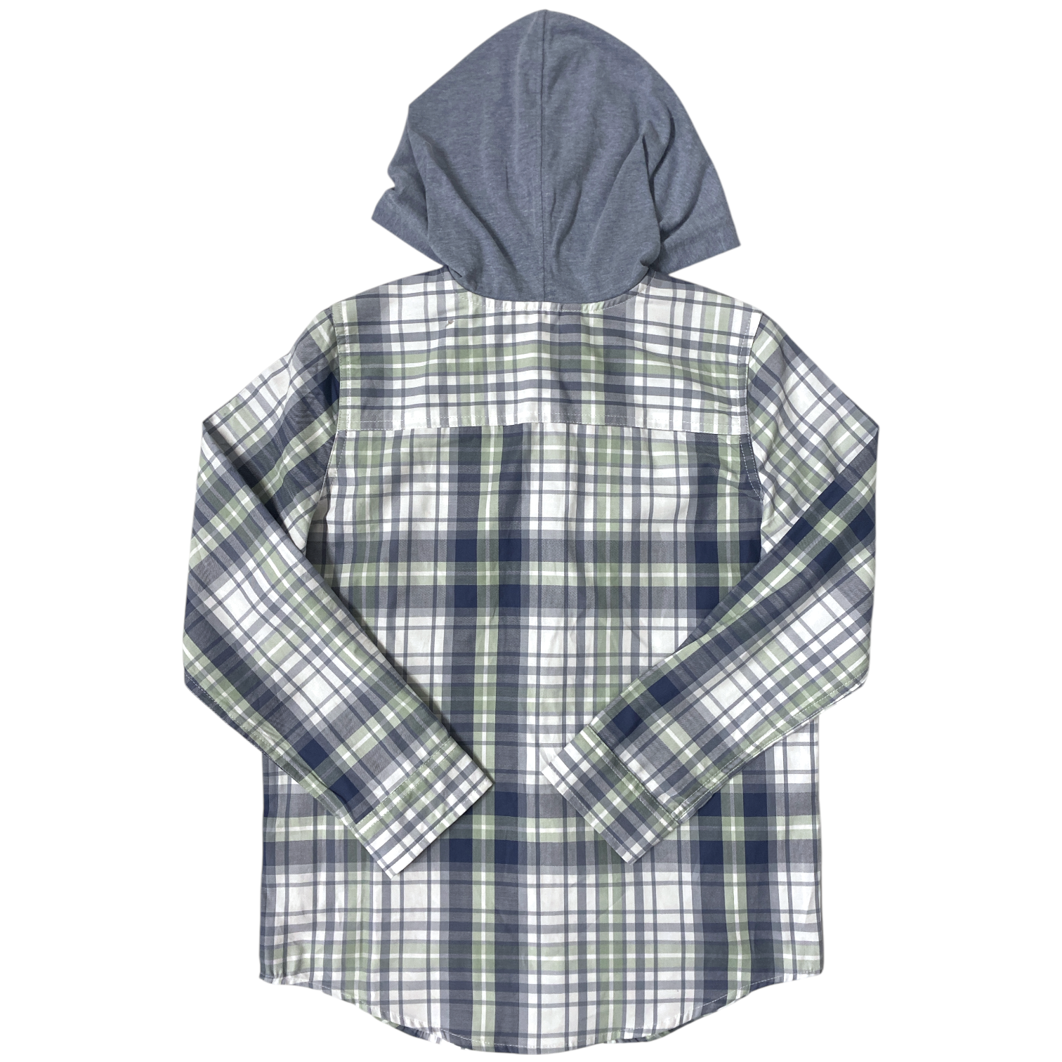 Lucky Brand Boys Hooded Long Sleeve Button Down Woven Shirt - Picture 5 of 7
