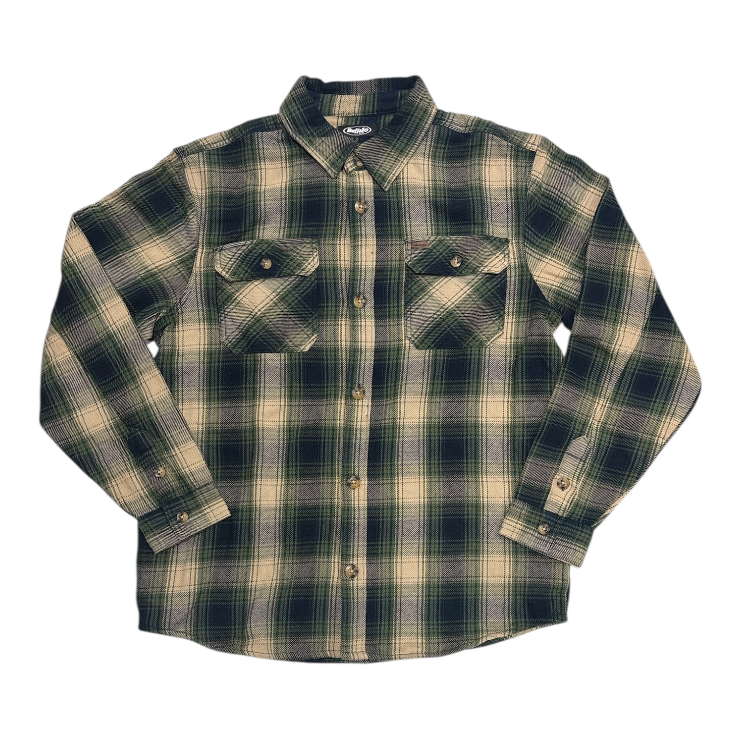 Buffalo Men’s Relaxed Fit Long Sleeve Button-Up Shirt Jacket w/ Pockets
