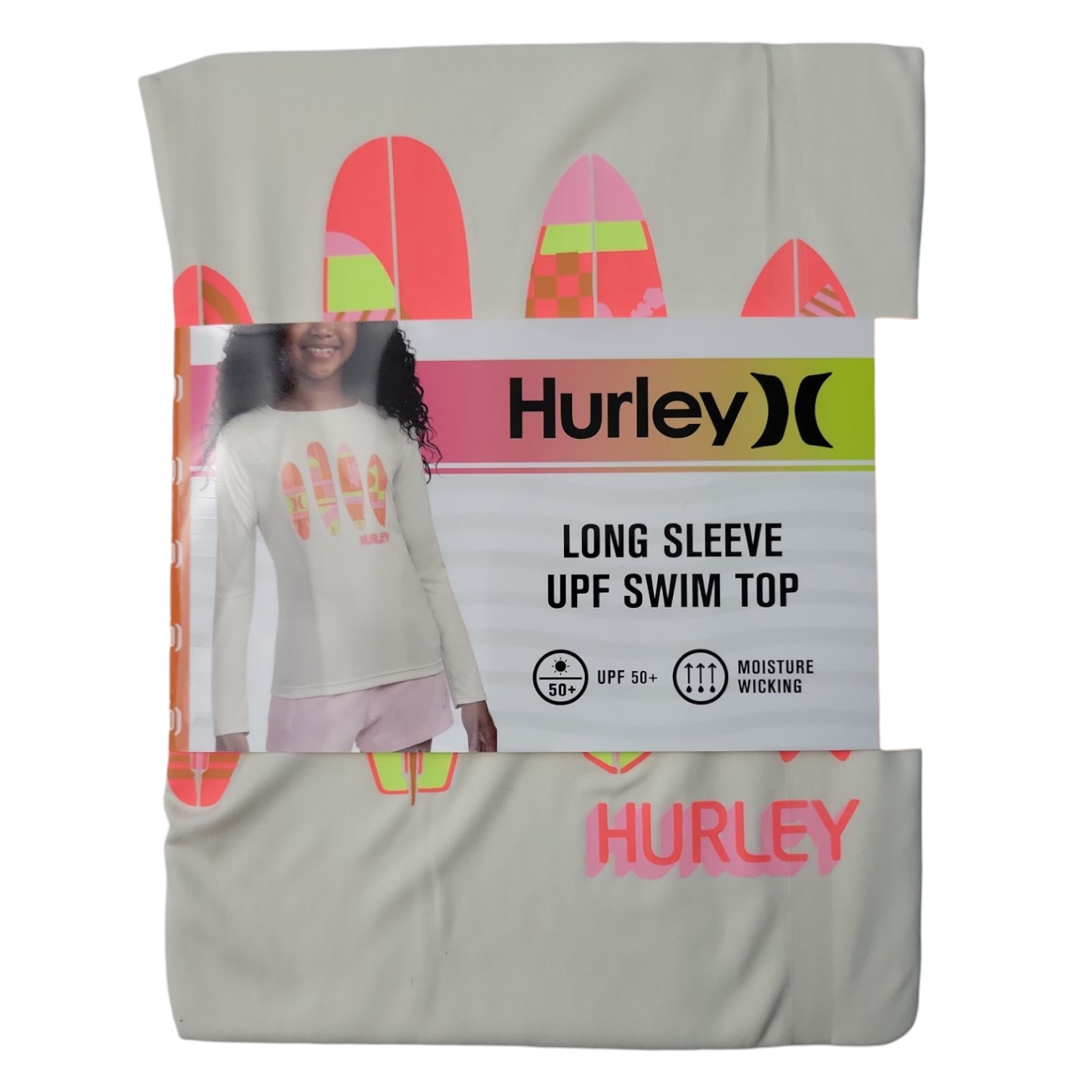 Hurley Girls Long Sleeve Moisture Wicking UV T-Shirt - Picture 4 of 7