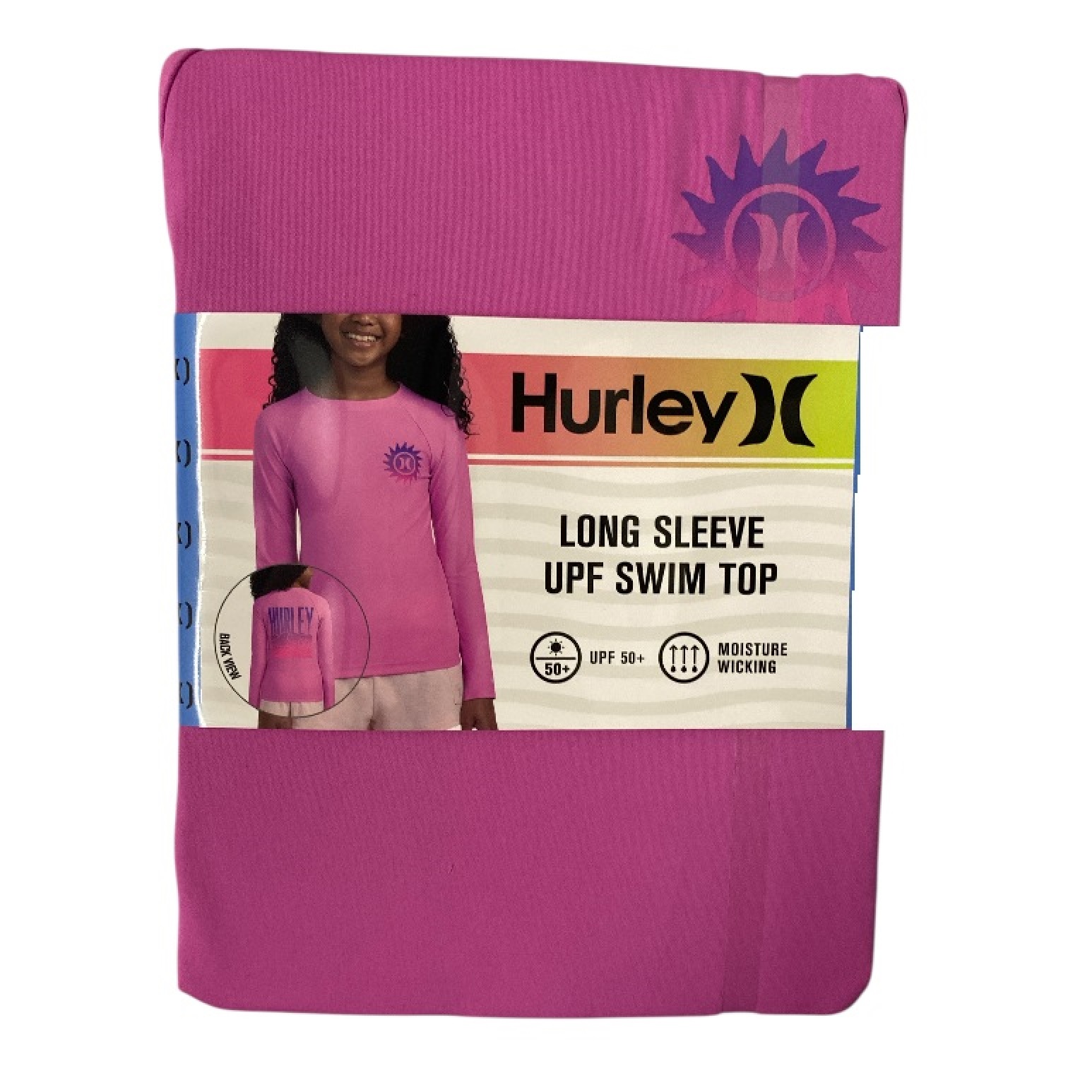Hurley Girls Long Sleeve Moisture Wicking UV T-Shirt - Picture 5 of 7