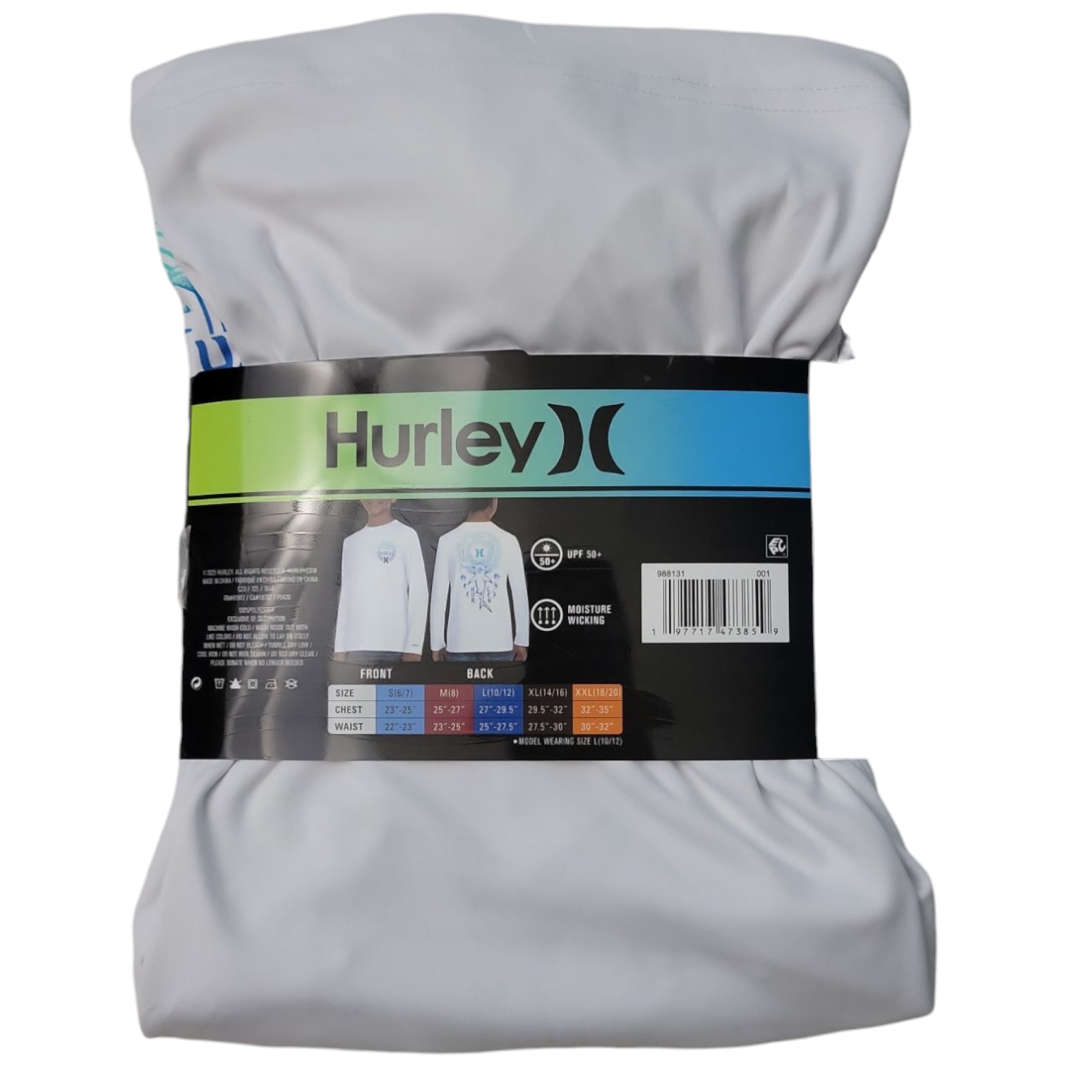 Hurley Boys Long Sleeve Moisture Wicking UV T-Shirt - Picture 8 of 10
