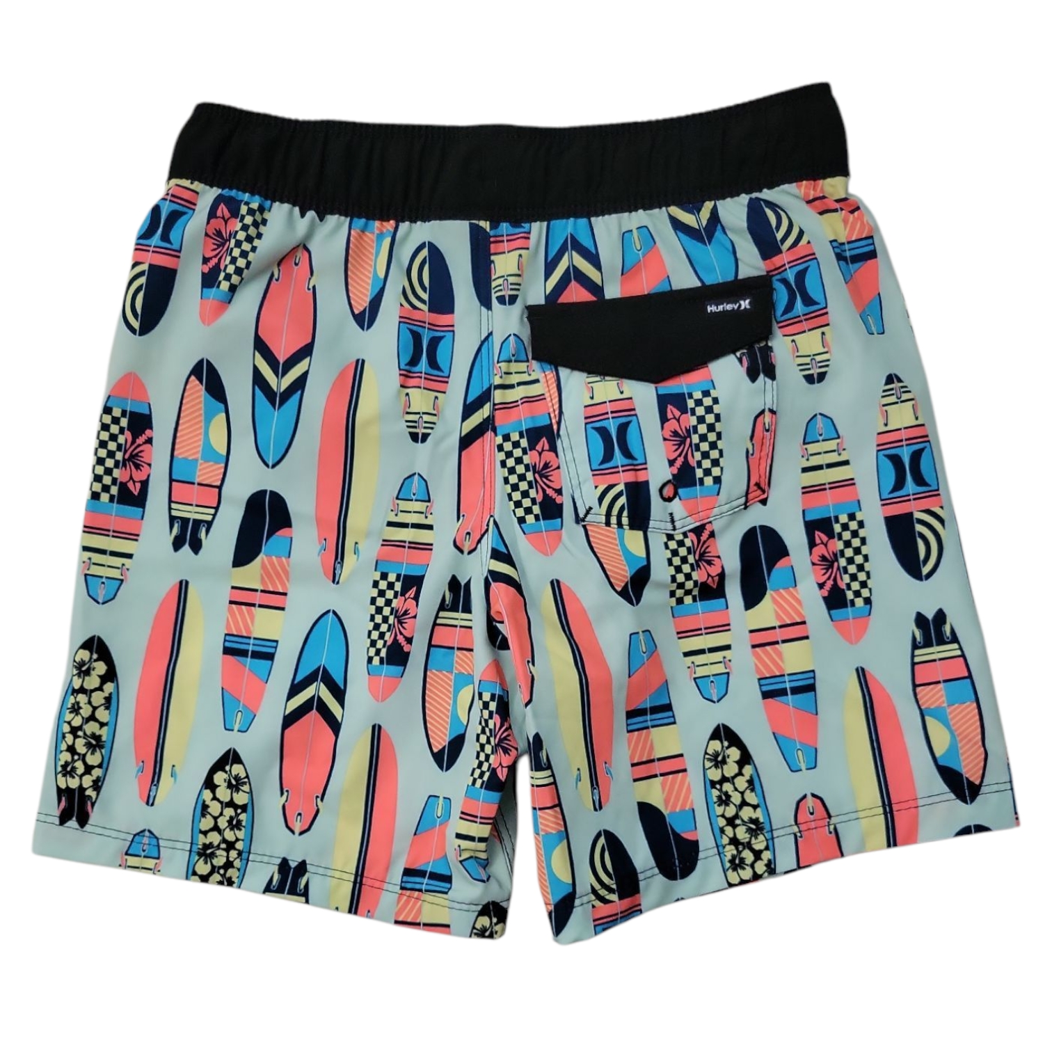 Hurley Boys Pull-On Draw-Cord Back Pocket Swim Trunk - Picture 7 of 12