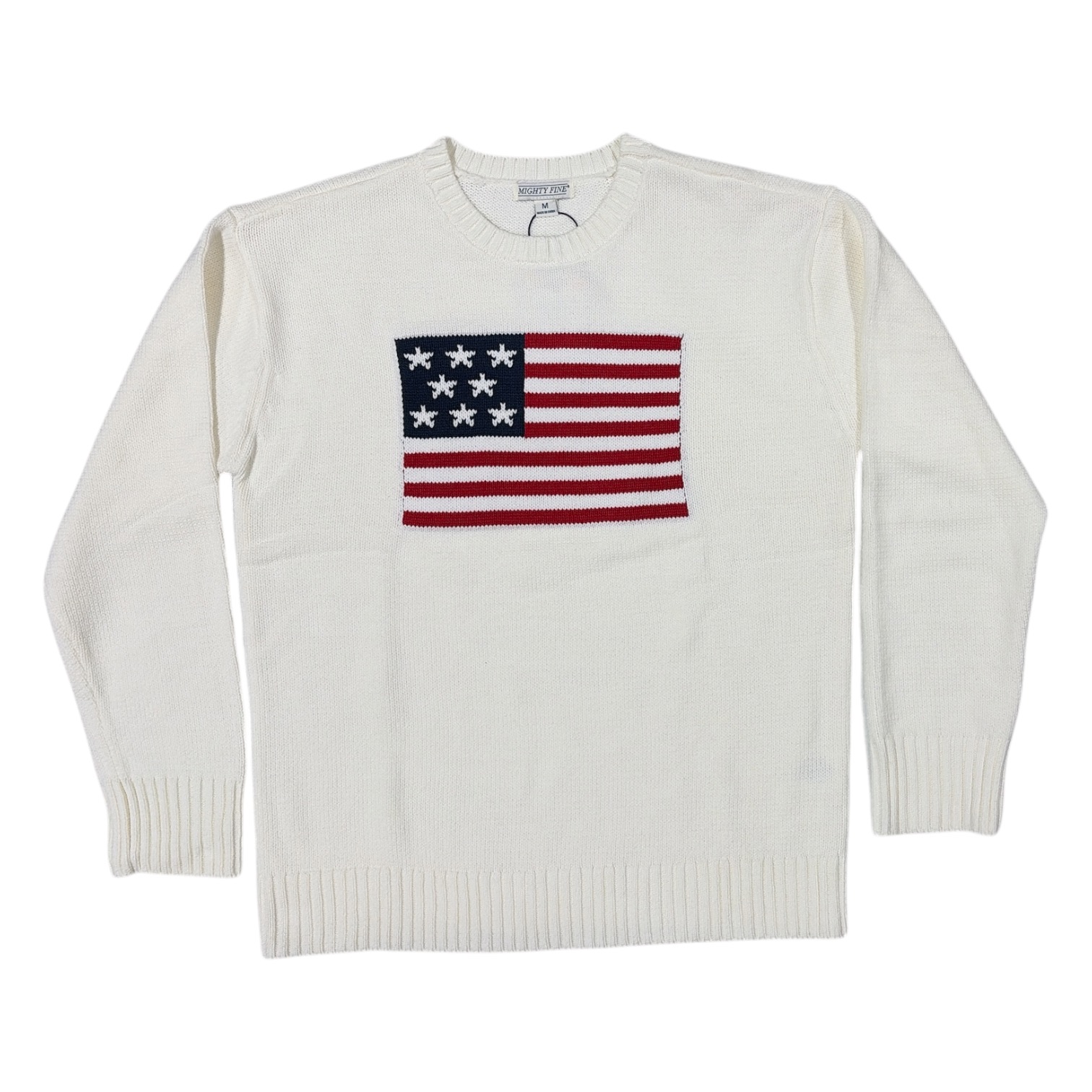 Mighty Fine Women’s Midweight Crew Neck Easy Fit Americana Sweater