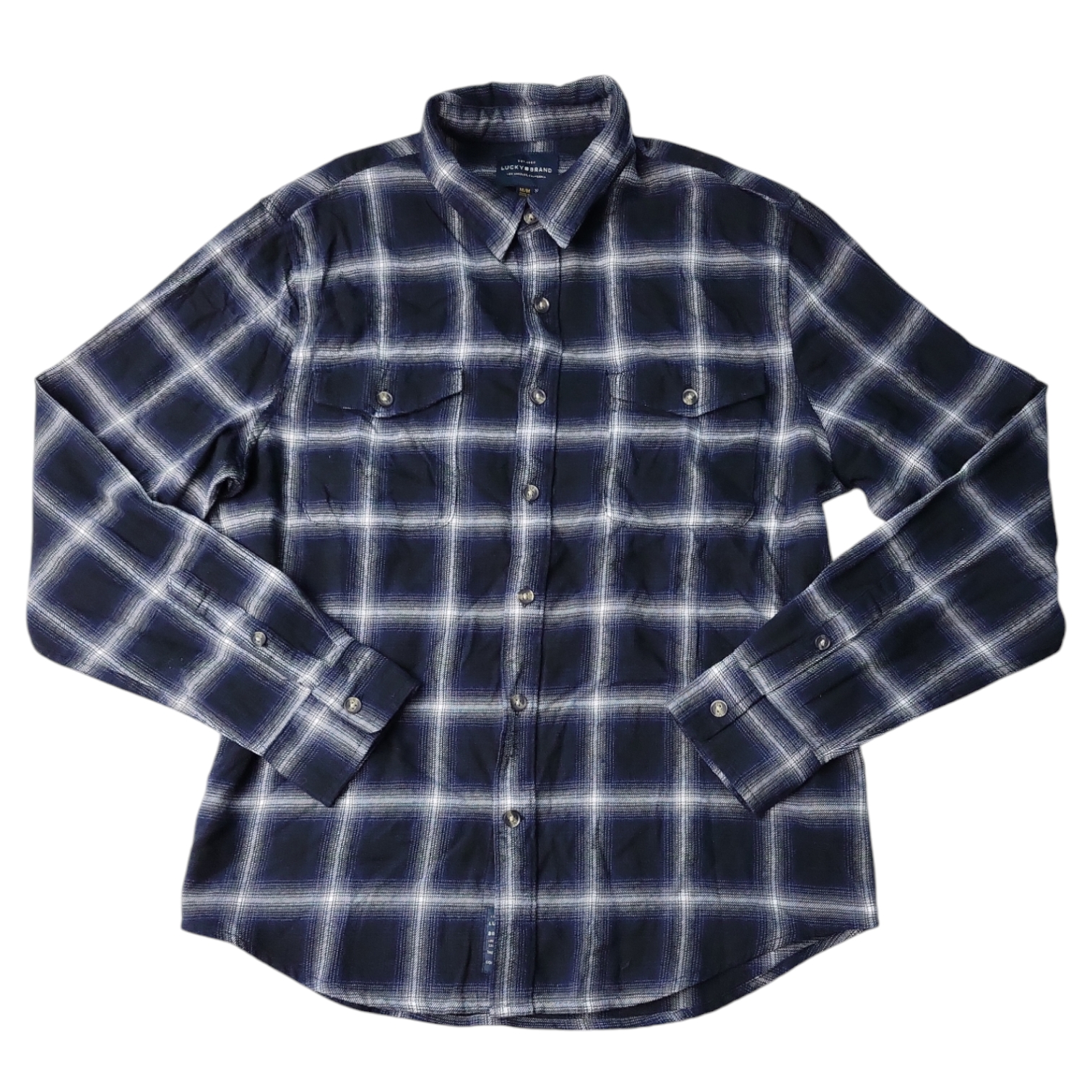 Lucky Brand Men's Long Sleeve Spread Collar Soft Flannel - Picture 4 of 10