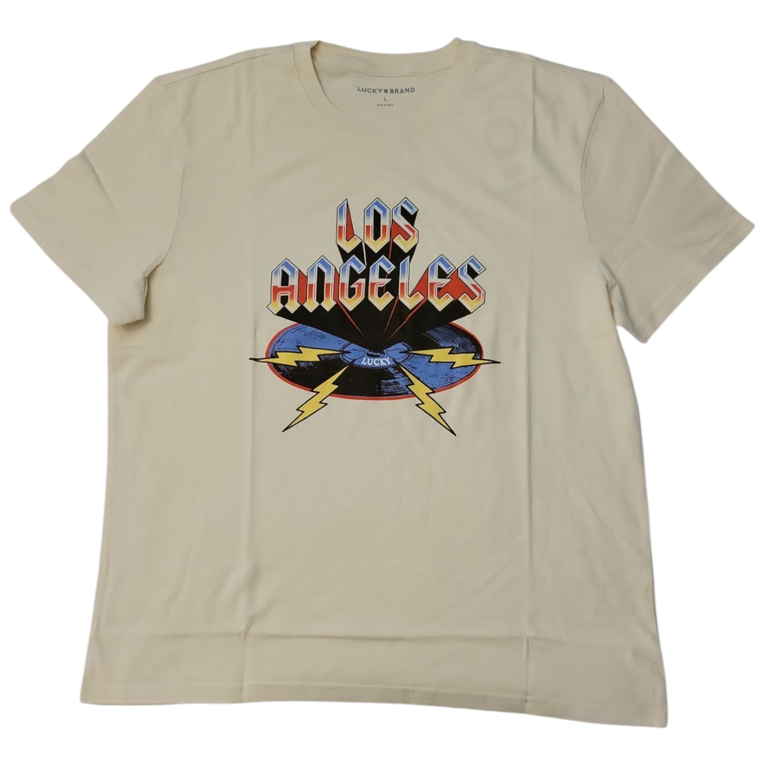 Lucky Brand Men's Graphic Print Crew Neck Soft T-Shirt - Picture 6 of 10
