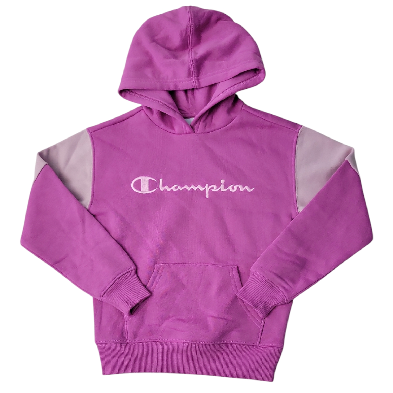 Champion Girls Logo Kangaroo Pocket Fleece Pullover Hoodie - Picture 4 of 4
