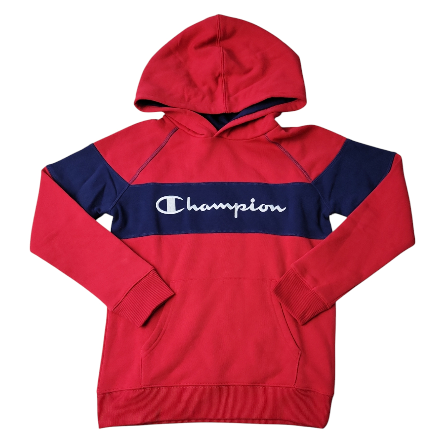 Champion Boy's Logo Kangaroo Pocket Fleece Pullover Hoodie - Picture 8 of 11