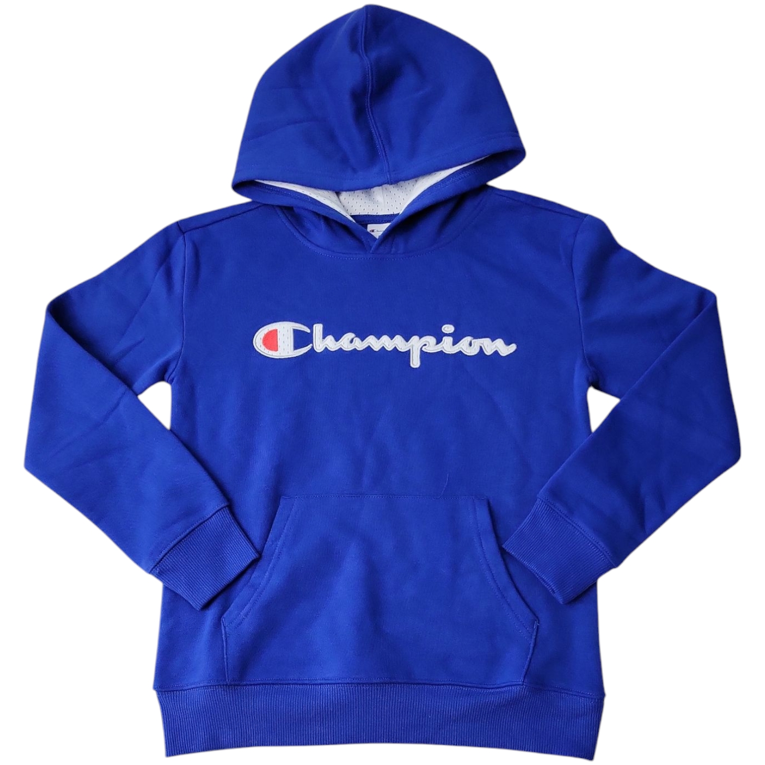 Champion Boy's Logo Kangaroo Pocket Fleece Pullover Hoodie - Picture 10 of 11
