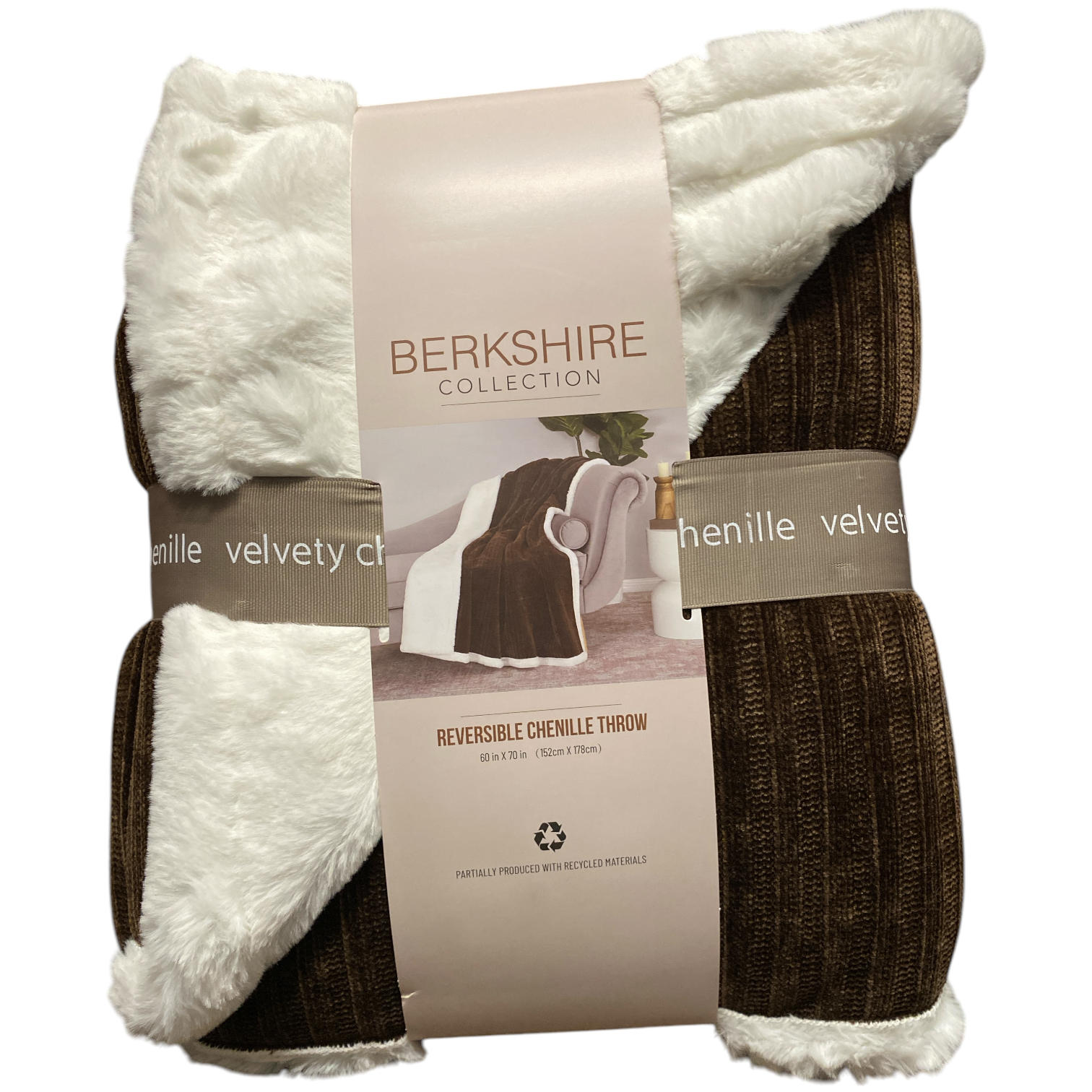 Роскошное уютное покрывало из синели Berkshire Collection, 60 x 70