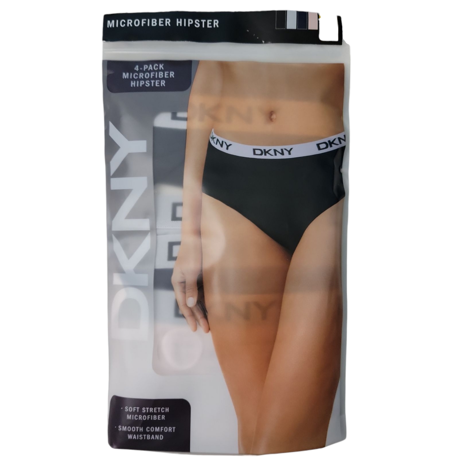 DKNY Women's 4-Pack Soft Stretch Microfiber Hipster - Picture 4 of 6