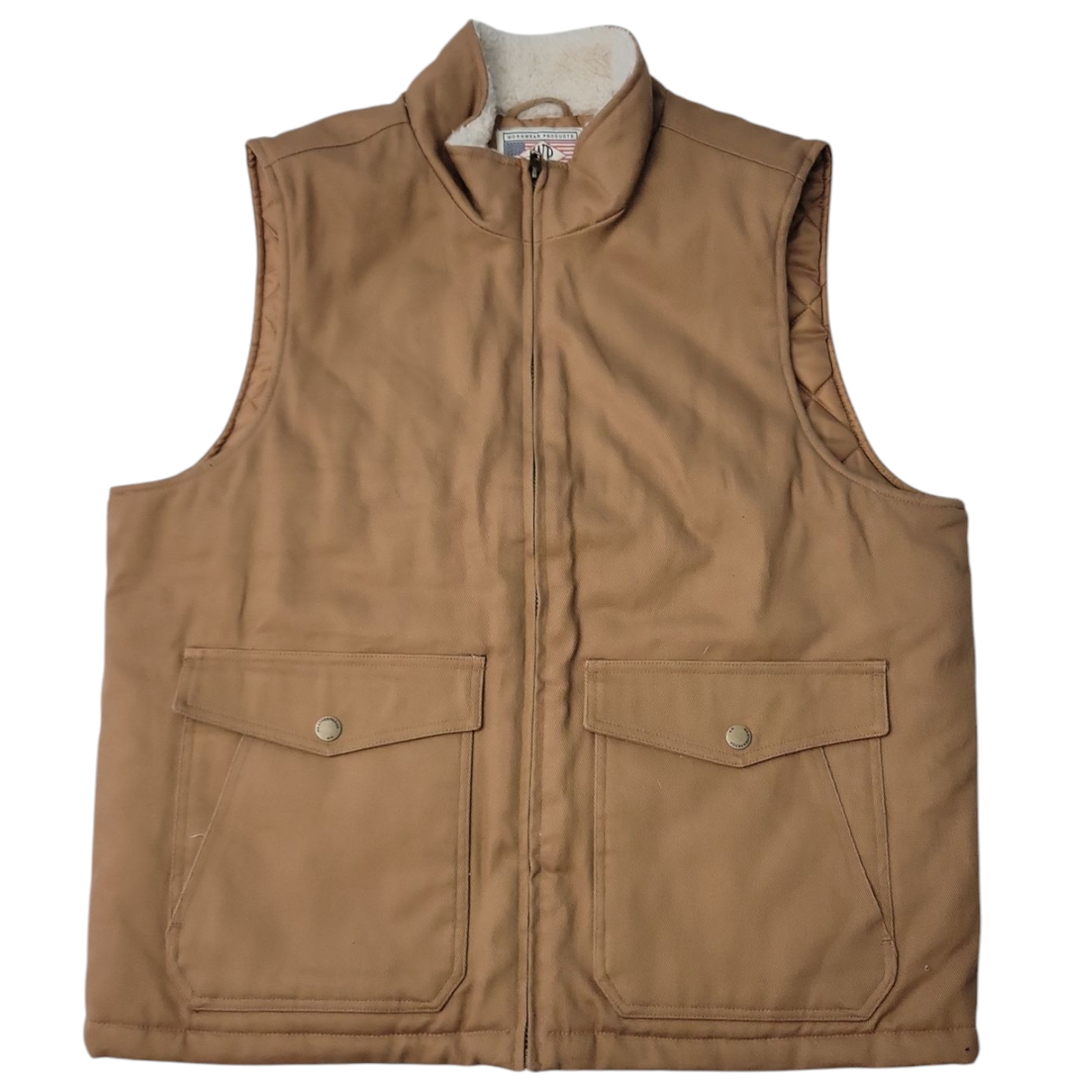 WP WEATHERPROOF Men's Sherpa Collar Full-Zip Workwear Vest - Picture 7 of 10