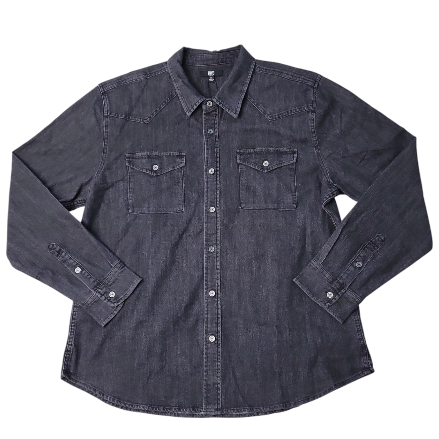 Мужская винтажная джинсовая рубашка Frye в западном стиле на пуговицах 4990₽