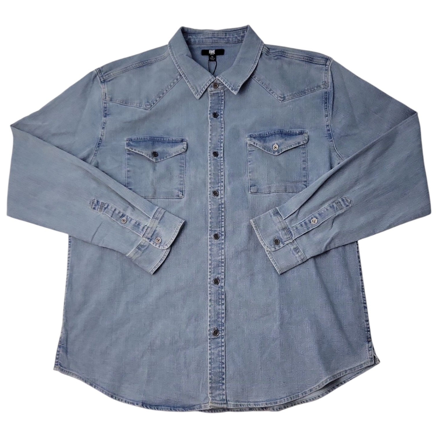 Frye Mens Western Vintage Denim Button-Down Shirt 4790₽