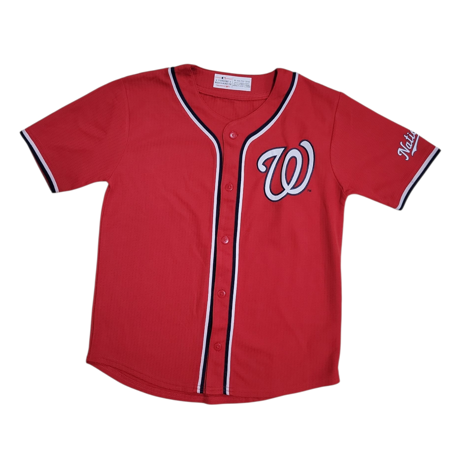 MLB Unisex Youth Easy Care Button Closure Short Sleeve Jersey - Picture 4 of 4