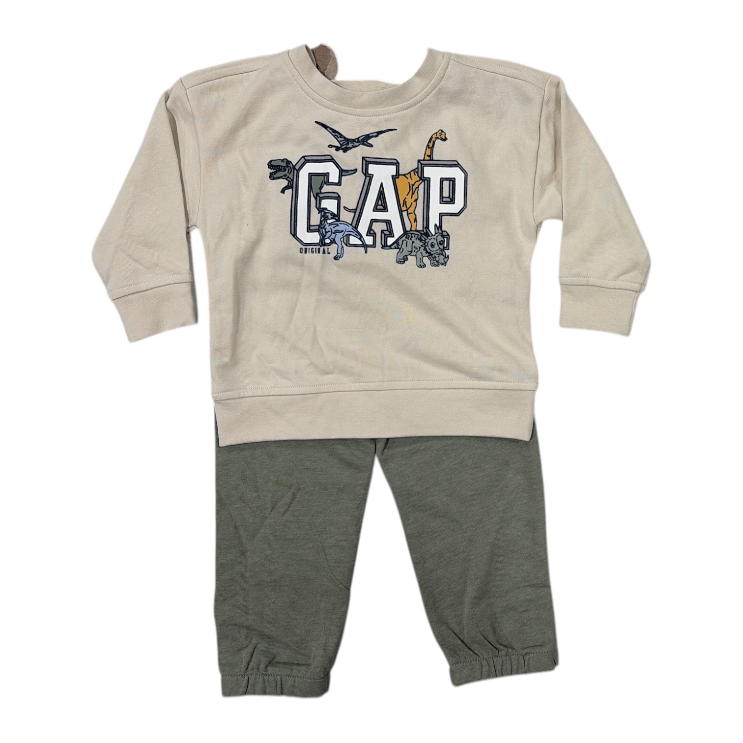 GAP Toddler Boys 2-Piece Logo Fleece Sweatshirt & Jogger Pant Set