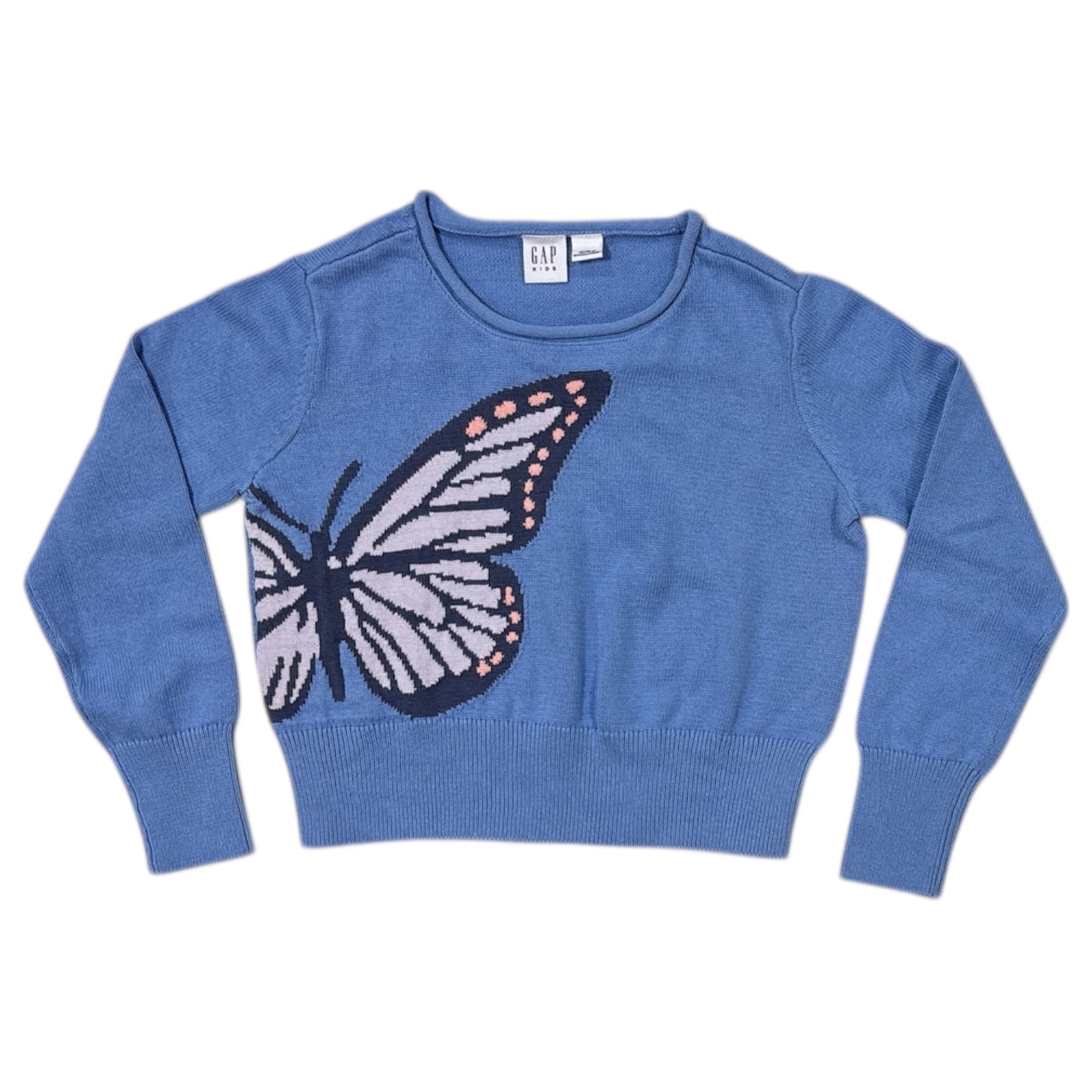 Gap Girl's Relaxed Fit 100% Cotton Long Sleeve Spring Sweater