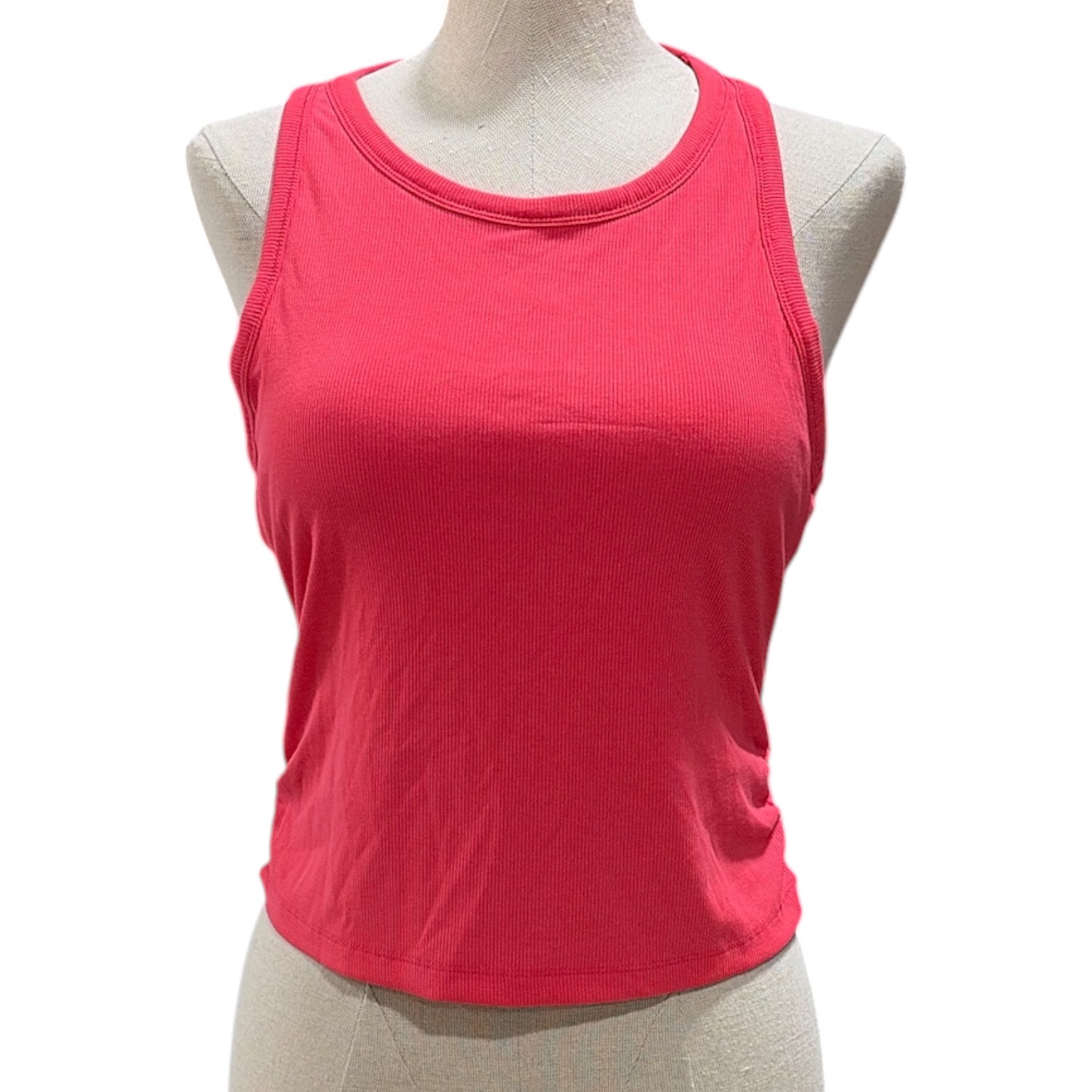 Outdoor Voices Women’s Snug Fit Side Ruched Ribbed Tank Top