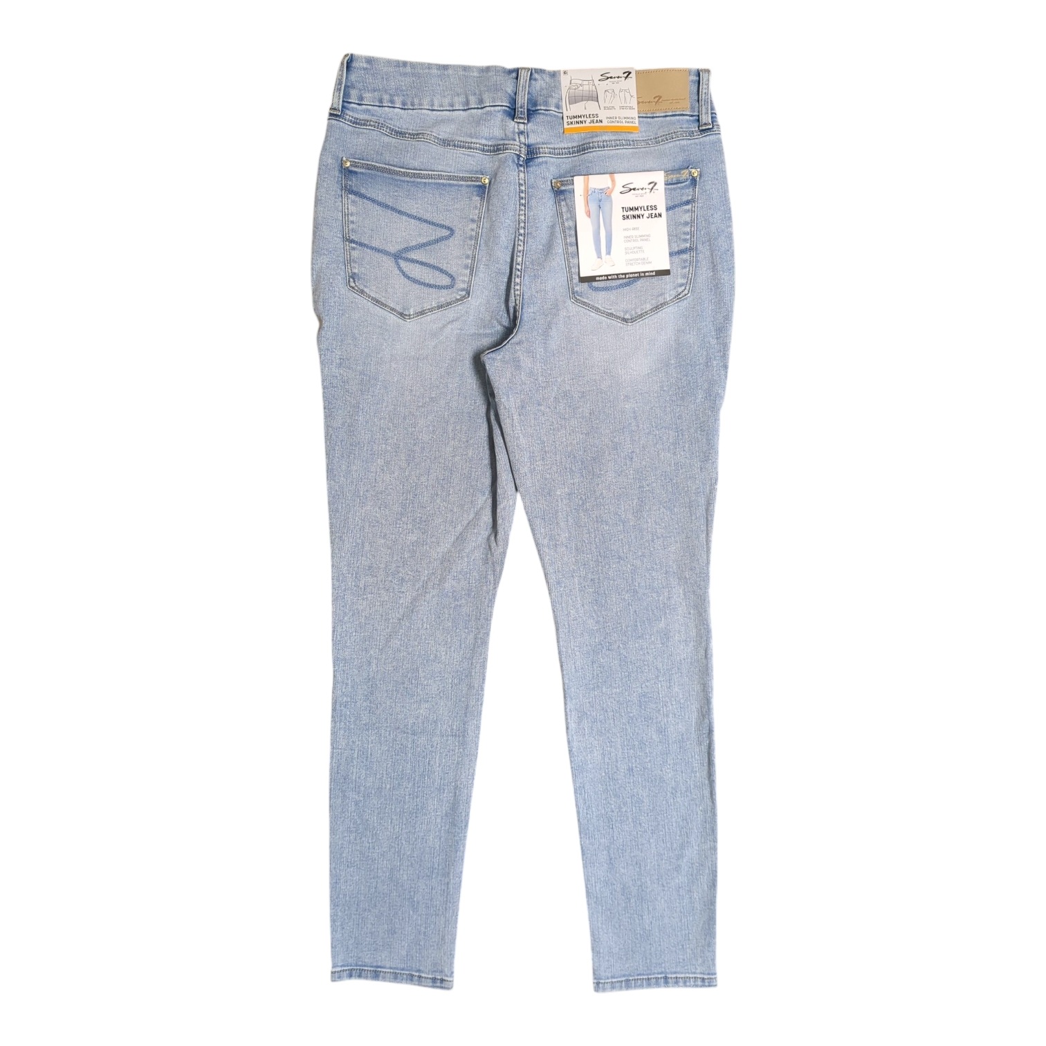 Seven7 Women's Tummyless High Rise Comfortable Stretch Skinny Jean
