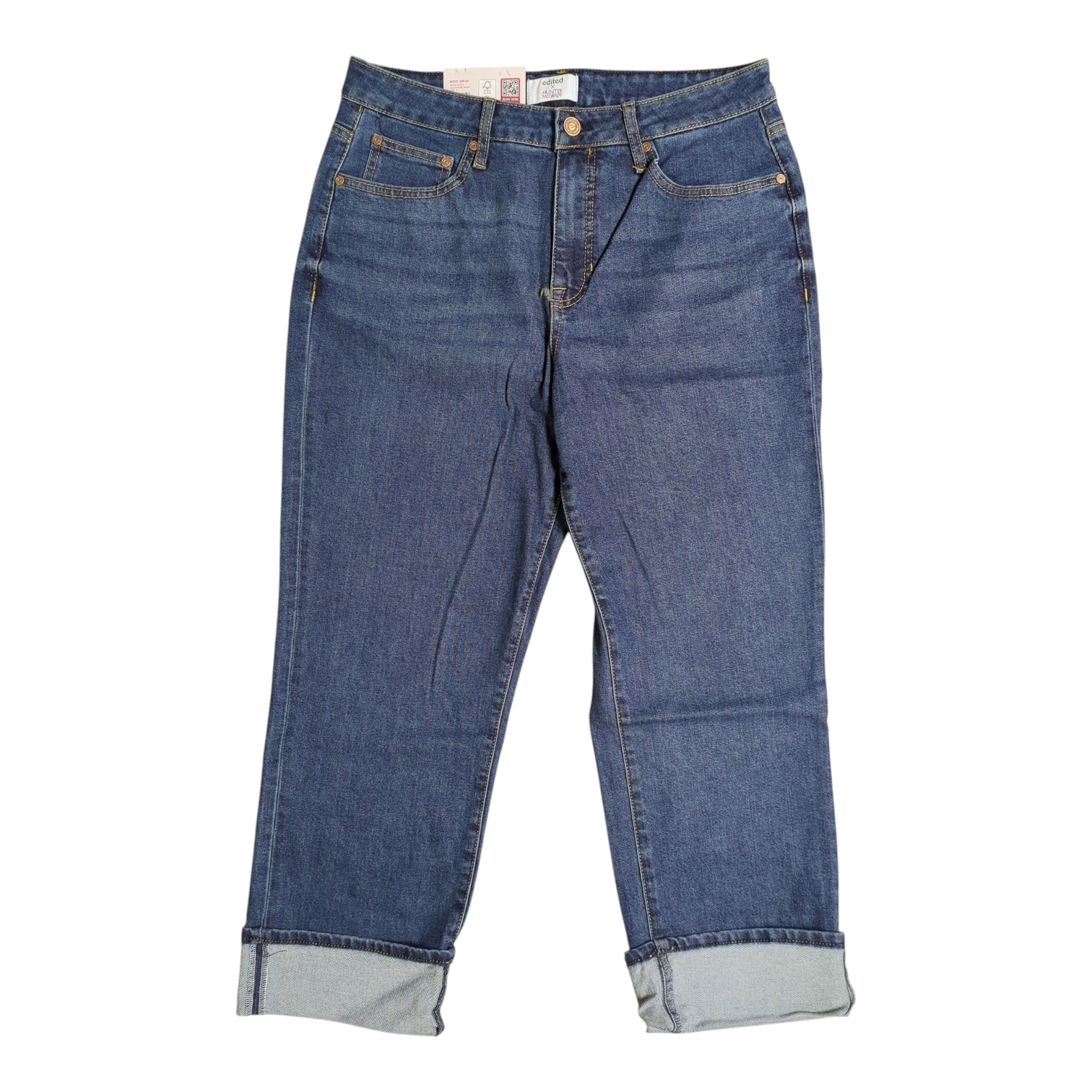 Edited by Hunter McGrady Women’s Cuffed Wide Leg High Rise Jean