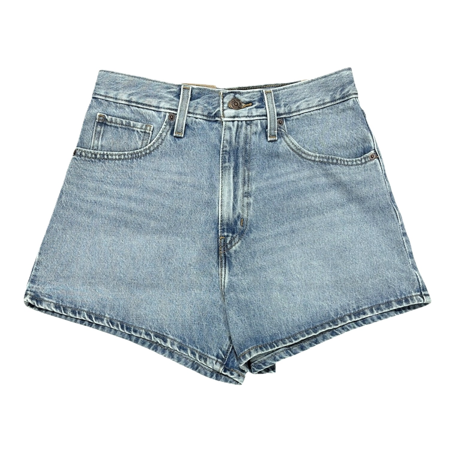 Levi’s Women’s High-Waisted Relaxed Fit 5 Pocket Cotton Denim Mom Short