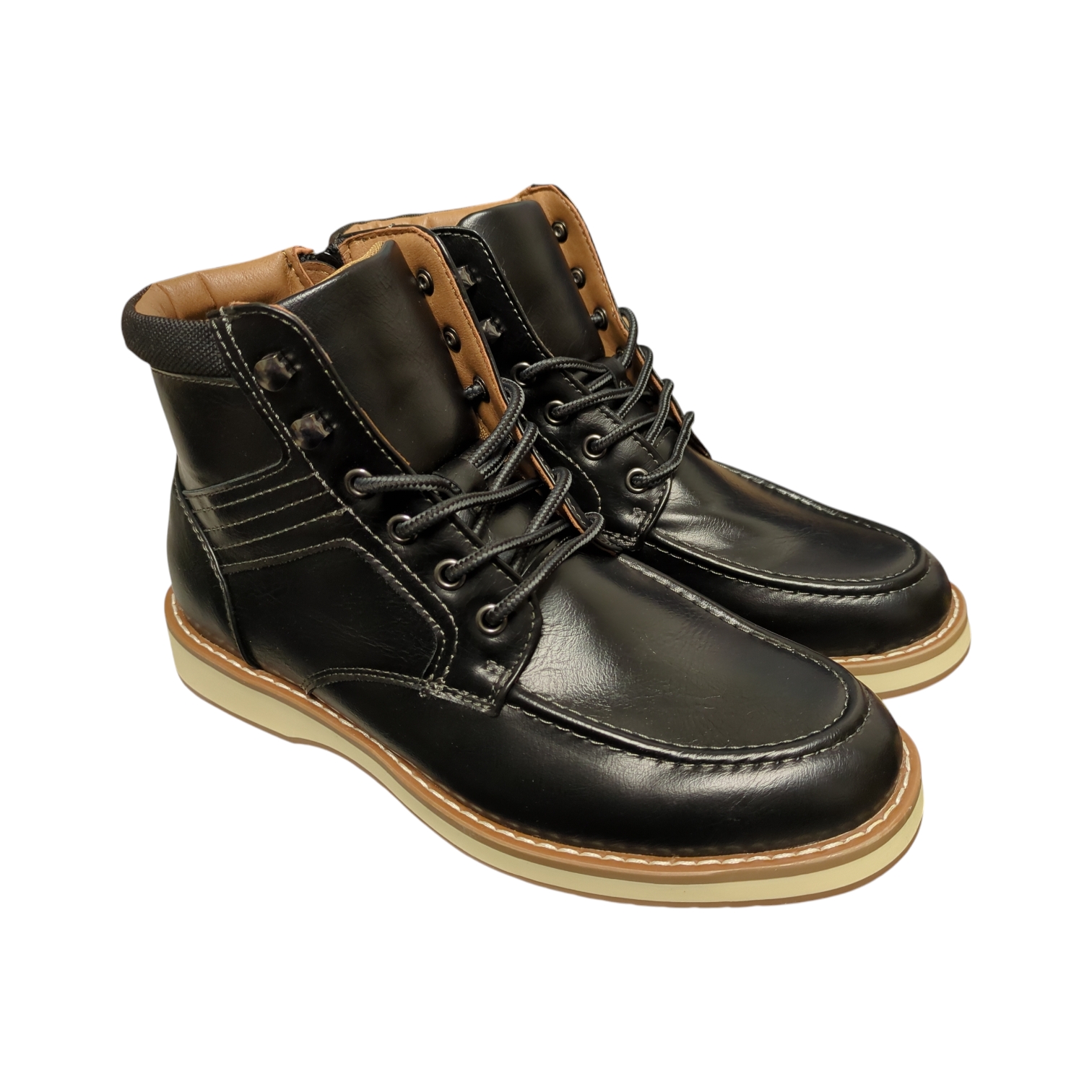 Steve Madden Mens Light Weight Faux Leather Casual Lace-Up Boot 6390₽