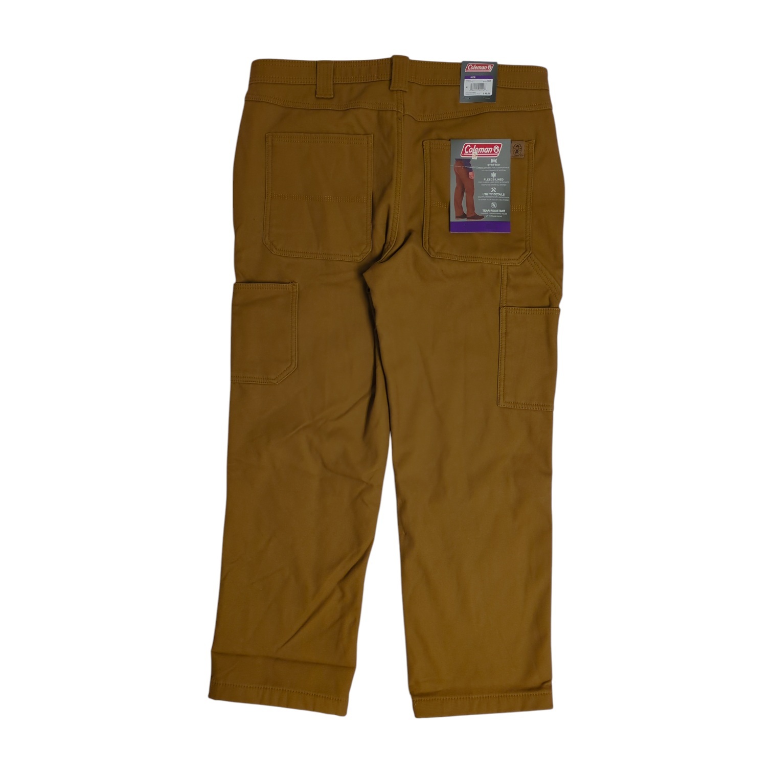 Coleman Men's Extra Warm Durable Canvas Fleece Lined Utility Pant