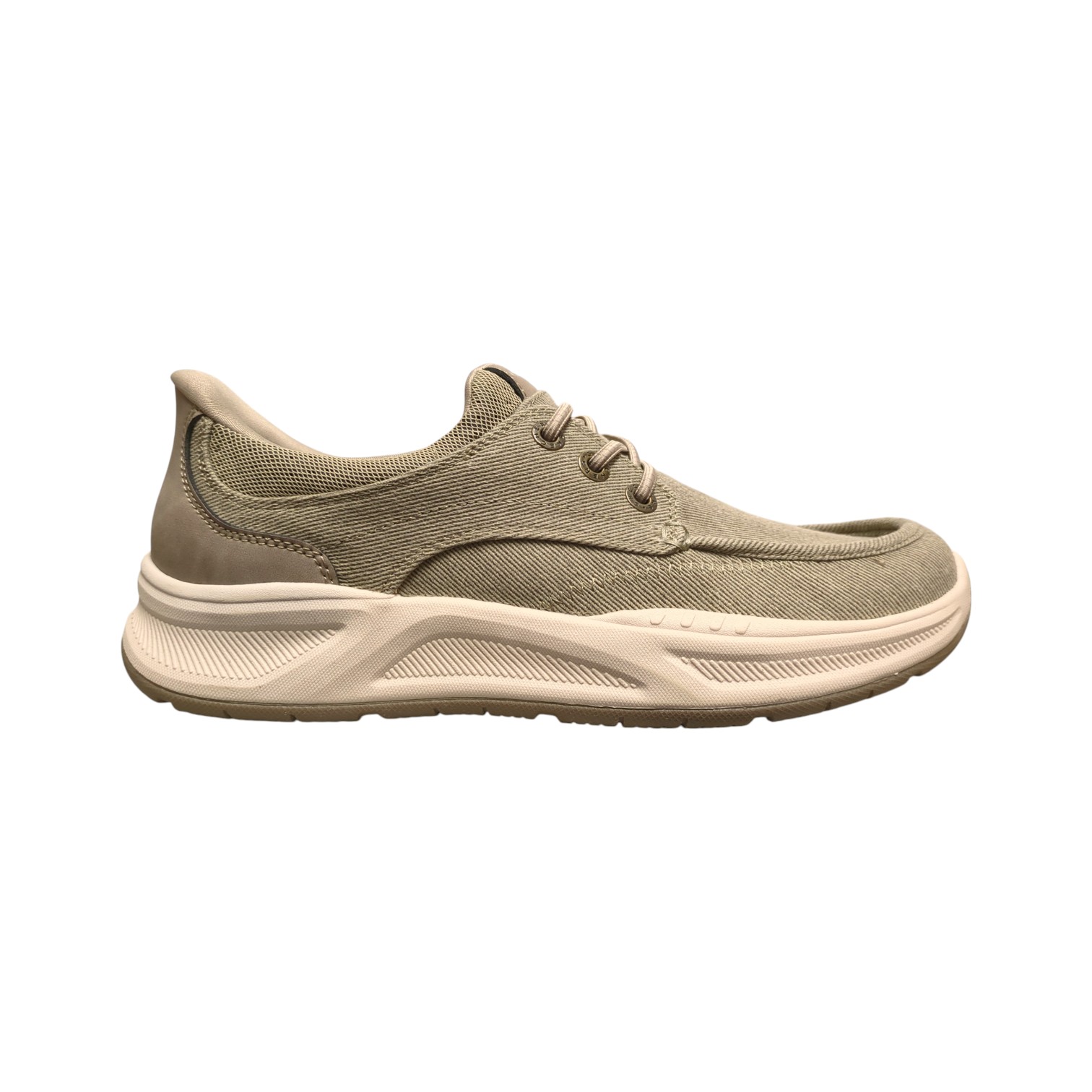 Skechers Men\'s Shoe Swift Fit Hands Free Lace Up Moc Toe Taupe Size 12 Comfort Skechers Men main image 2
