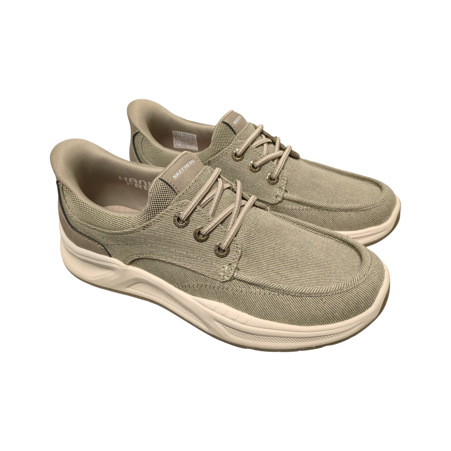 Skechers Men’s Canvas Swift Fit Bungee Laced Casual Sneaker