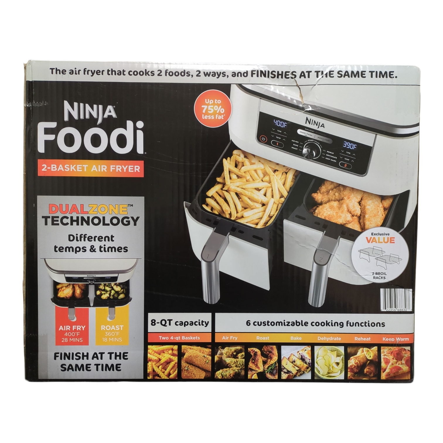 Ninja Foodi 6-in-1, 8-qt. 2-Basket Air Fryer with DualZone, AD150A