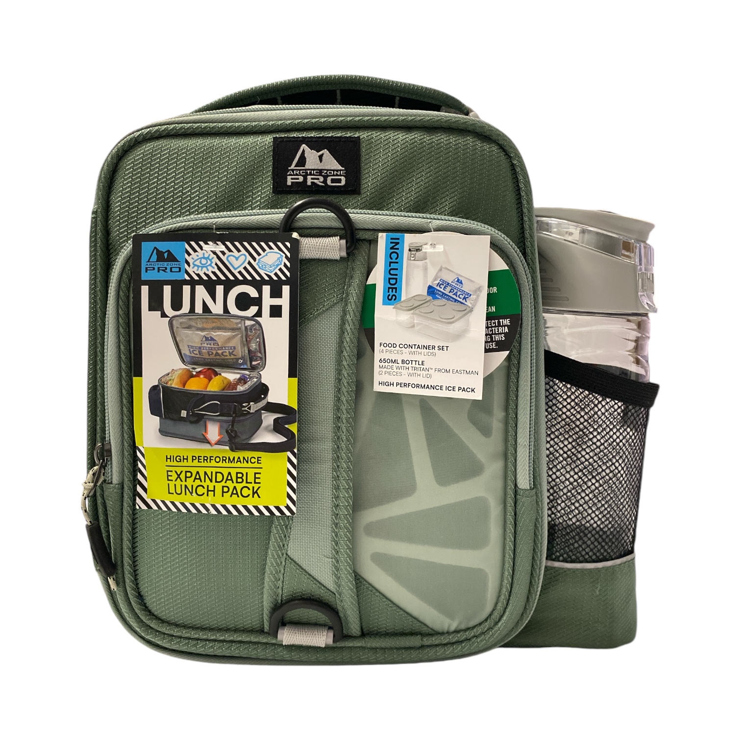 Arctic Zone Pro Lunch Pack Isolante Espandibile, con Contenitori e Bottiglia per Alimenti - Foto 11 di 11