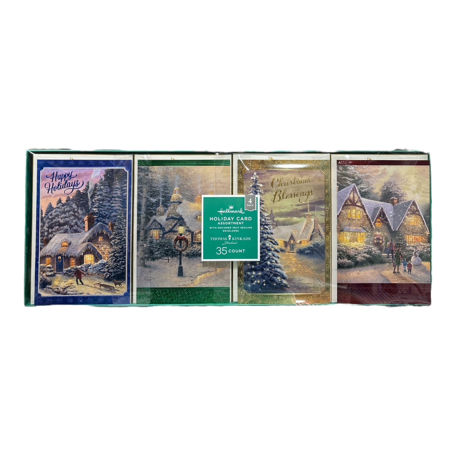 Hallmark Holiday Card Assortment w/ Designed Self-Sealing Envelopes, 4 Designs - Picture 4 of 13