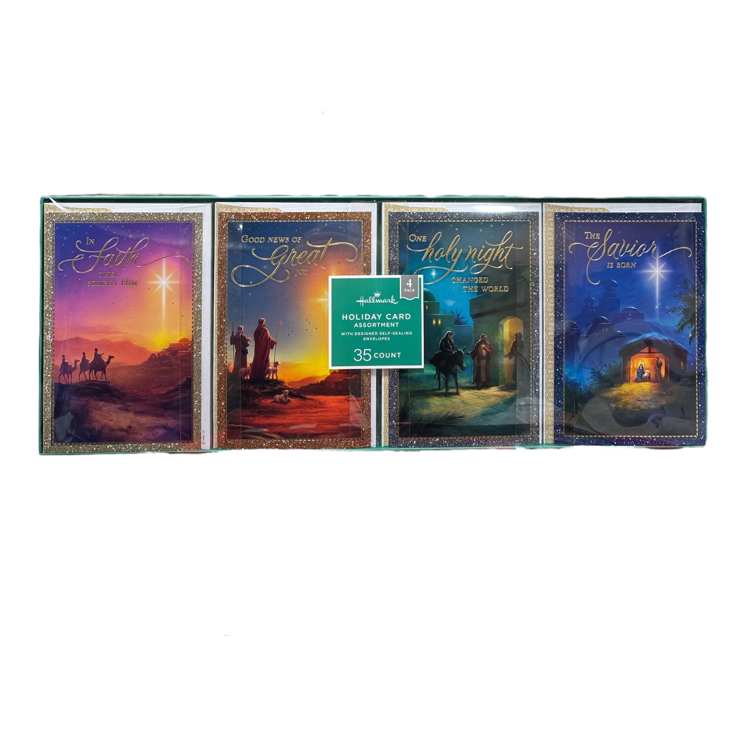 Hallmark Holiday Card Assortment w/ Designed Self-Sealing Envelopes, 4 Designs - Picture 6 of 13