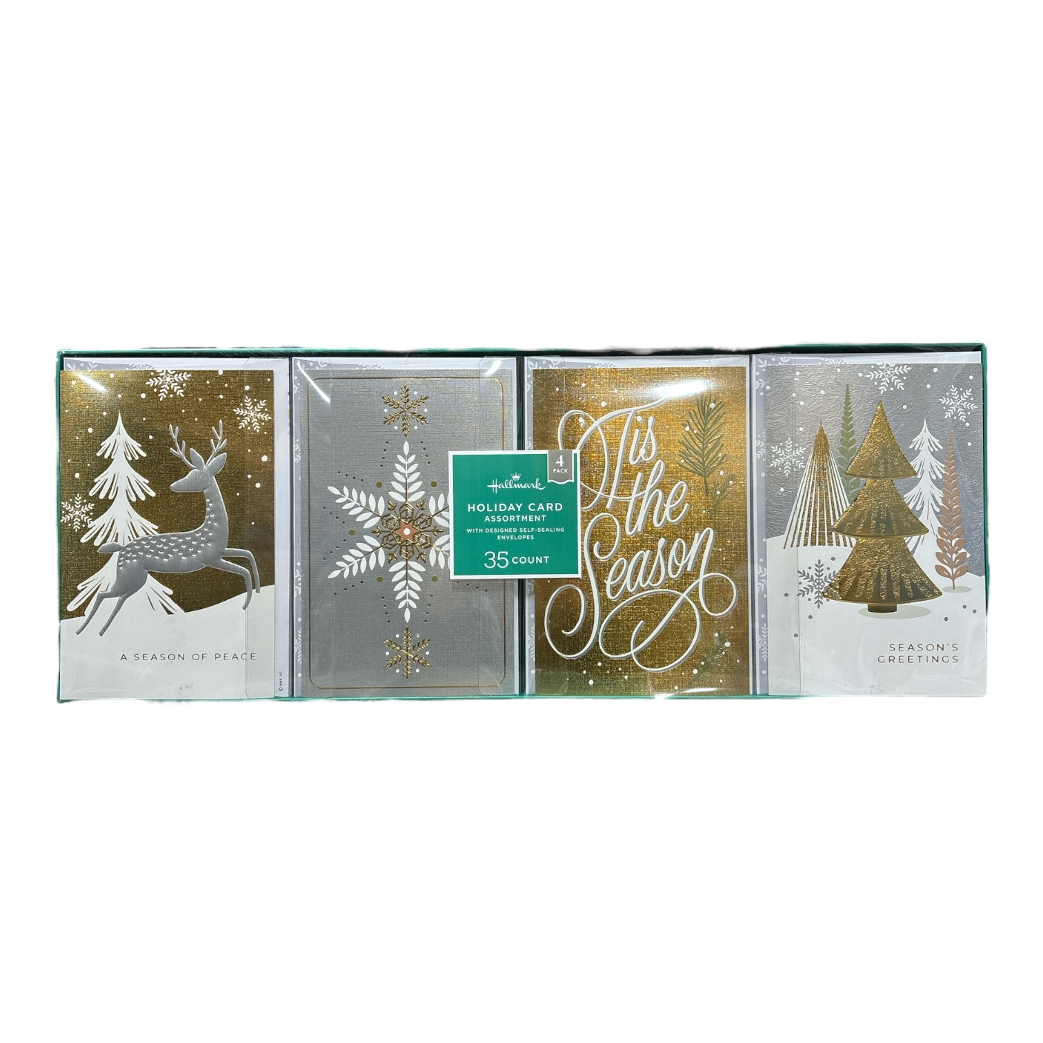 Hallmark Holiday Card Assortment w/ Designed Self-Sealing Envelopes, 4 Designs - Picture 10 of 13
