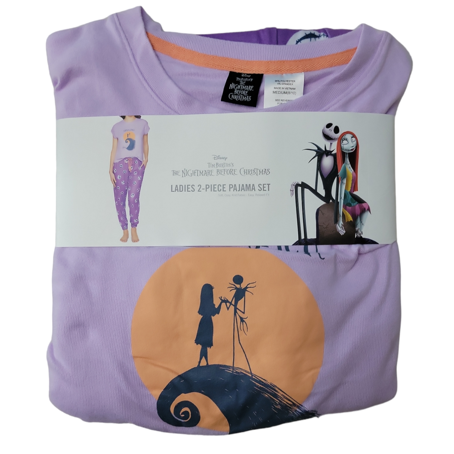Lizenziertes Damen Kurzarm Oberteil mit Hose Kordelzug bequem Pyjama Set - Bild 10 von 12