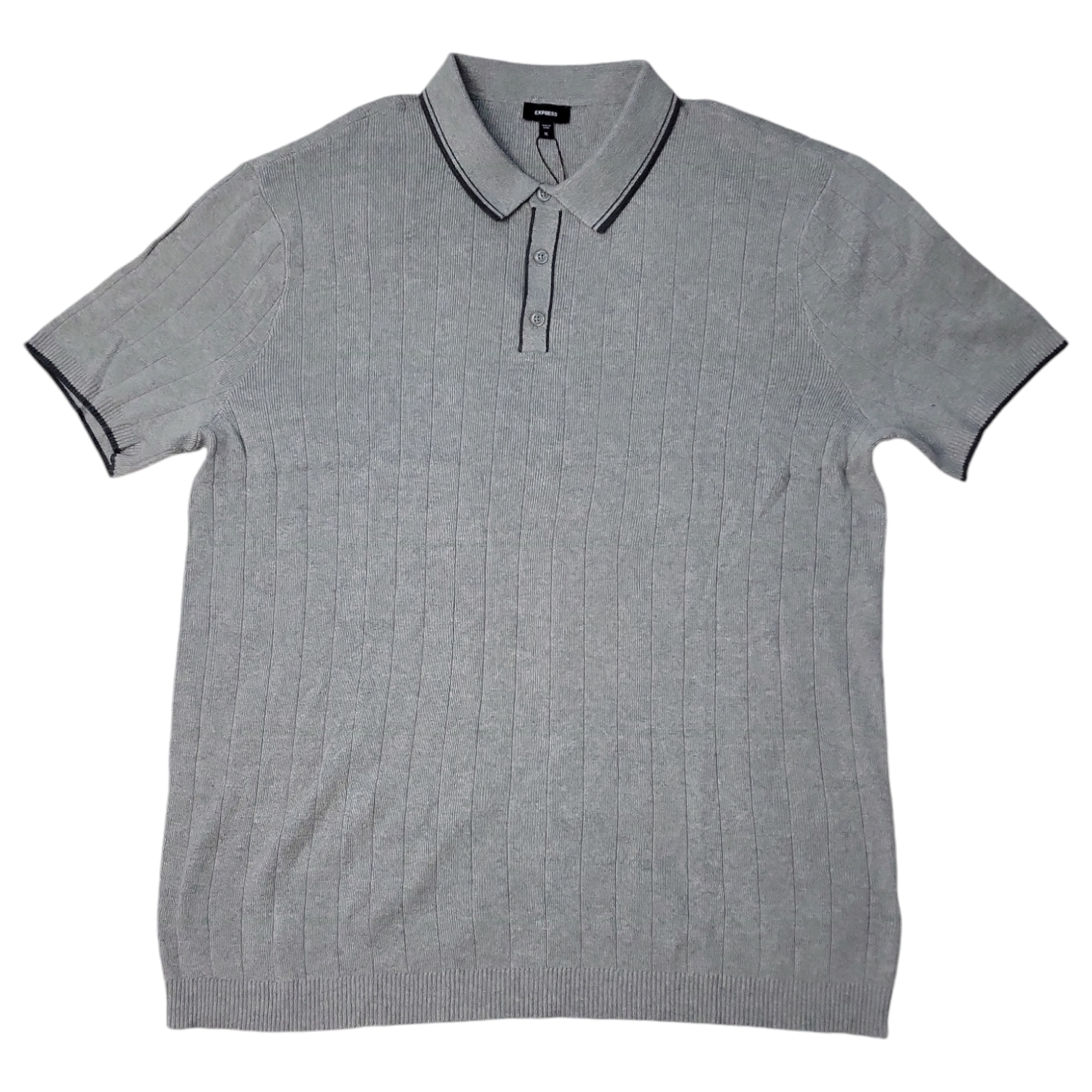 Express Men's Short Sleeve 3 Buttons Collared Sweater Polo - Picture 5 of 9