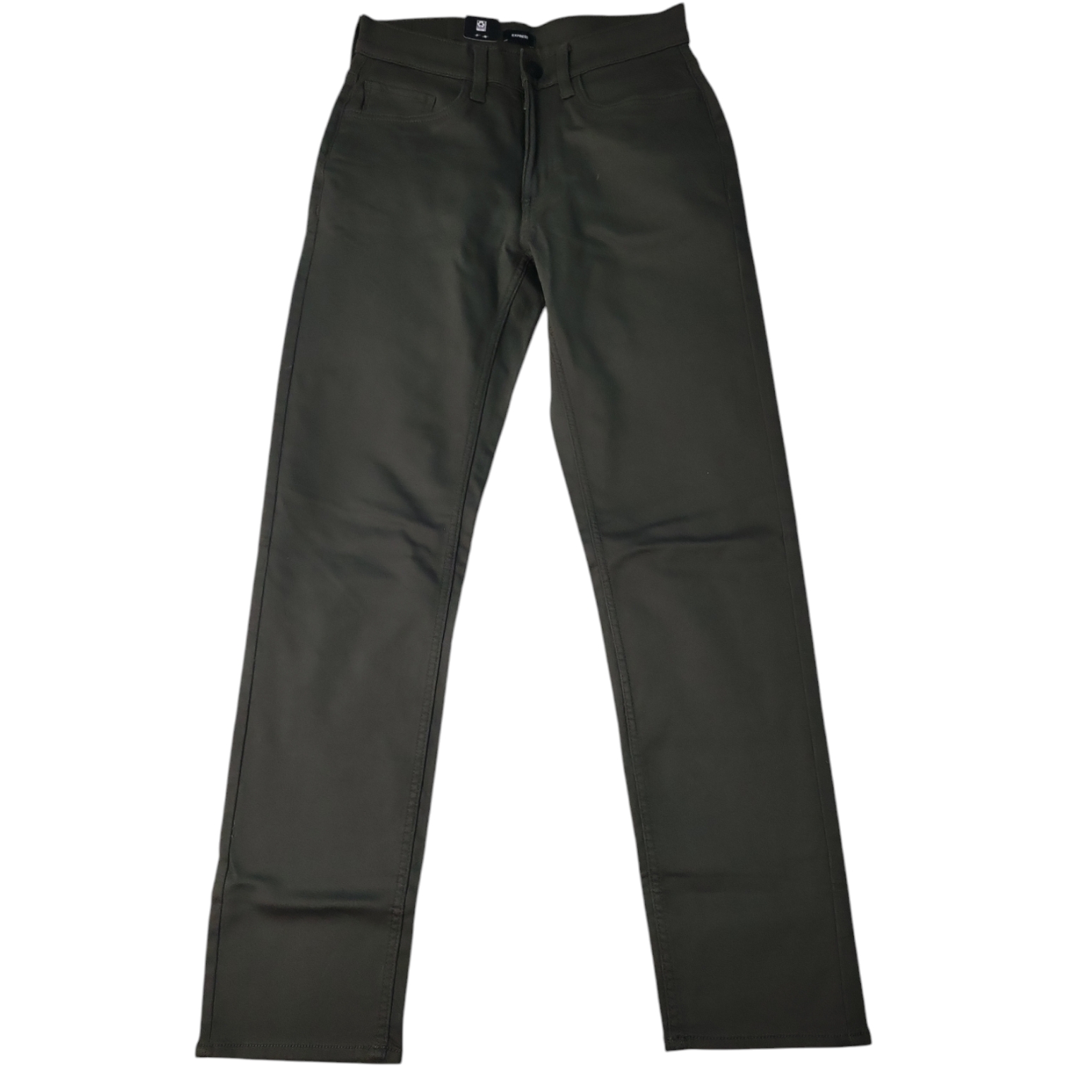 Express Men's Slim Fit Soft Cotton Zip/Button Closure 5 Pocket Pant - Picture 4 of 8