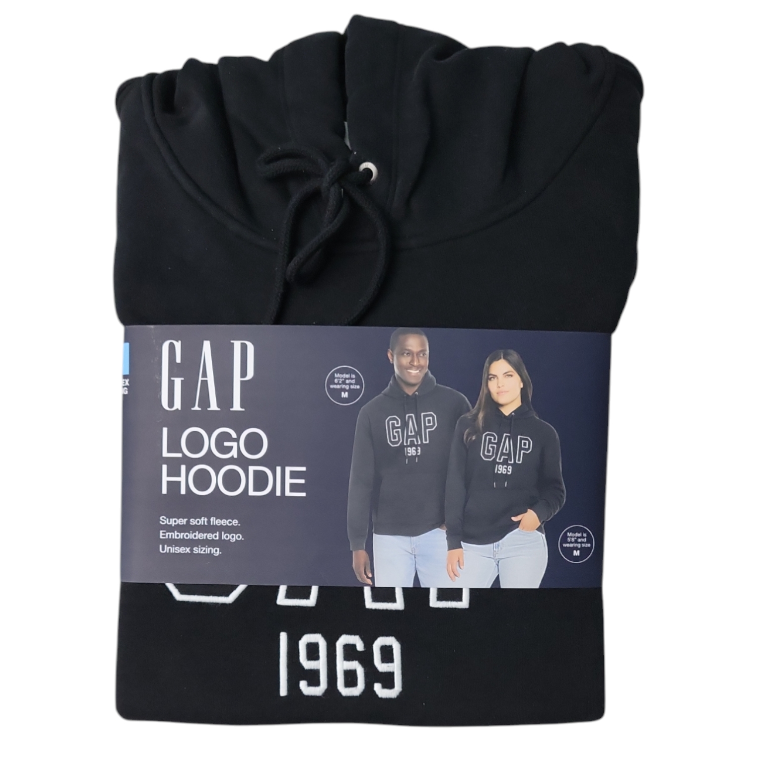 Gap Unisex Logo Hoodie Size XXL True Black unopened for sale