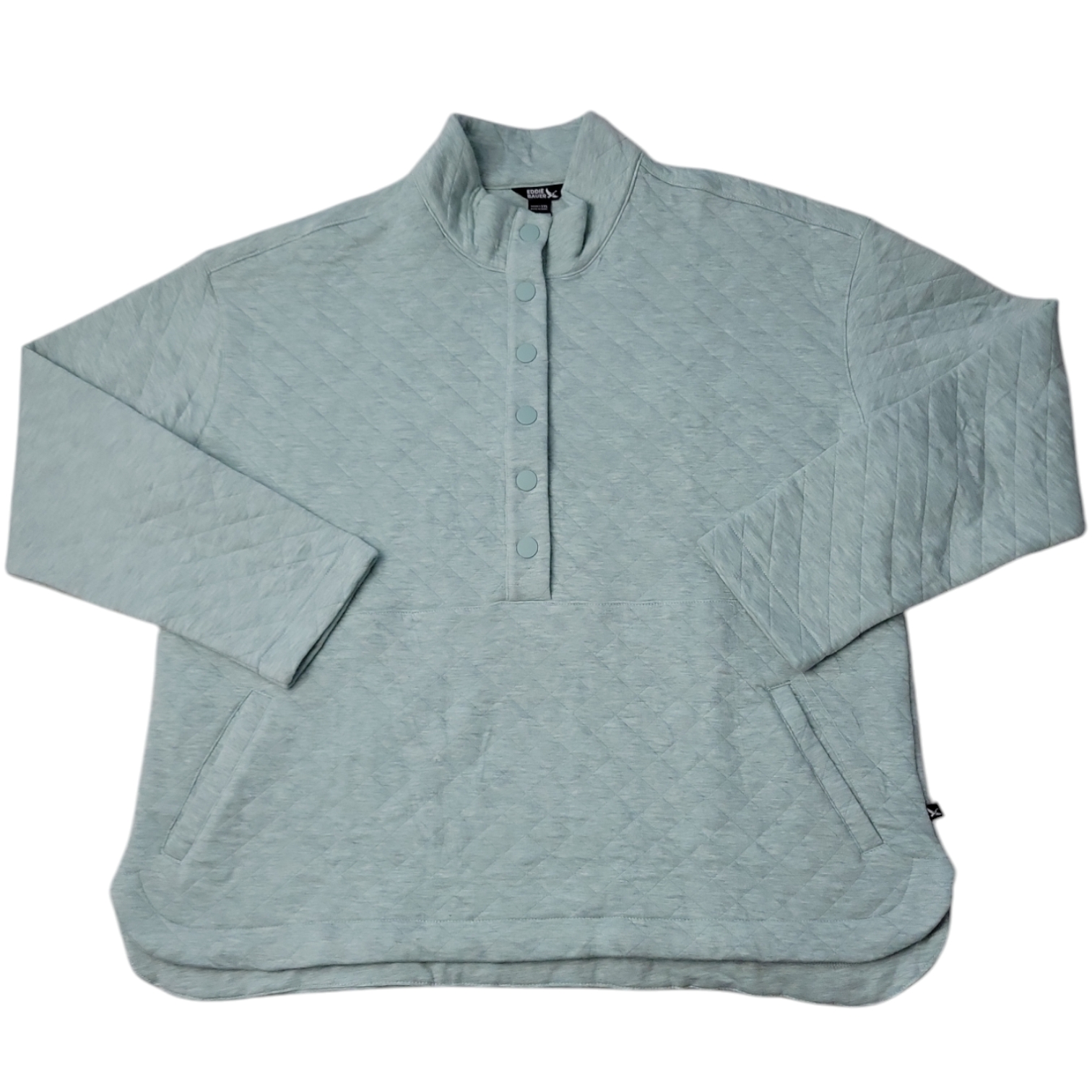 Eddie Bauer Women's Kangaroo Pockets Quilted Pullover - Picture 10 of 10